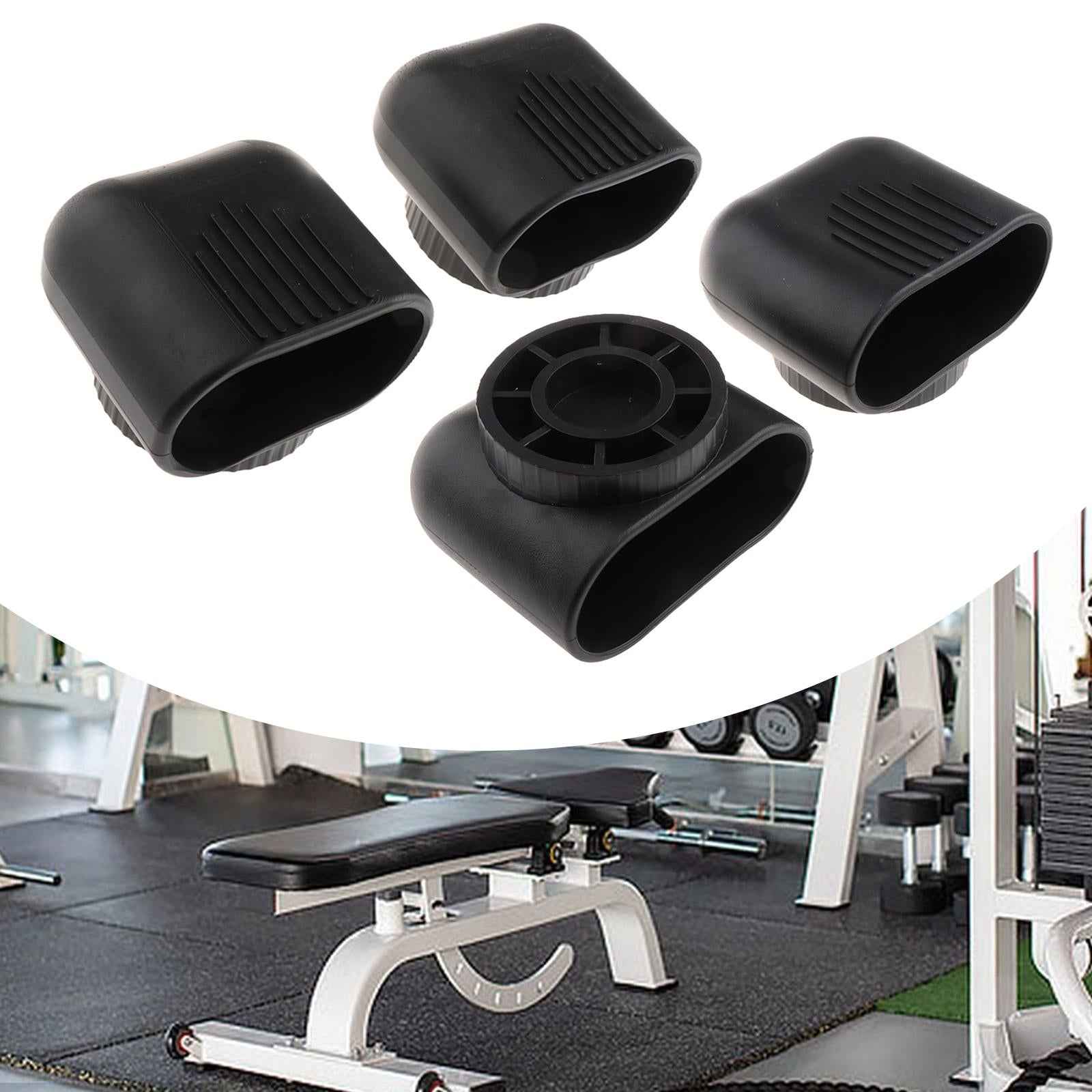 2Pcs Fitness Equipment Oval Tube Cap Multifunction Wearproof Floor Protector Medium