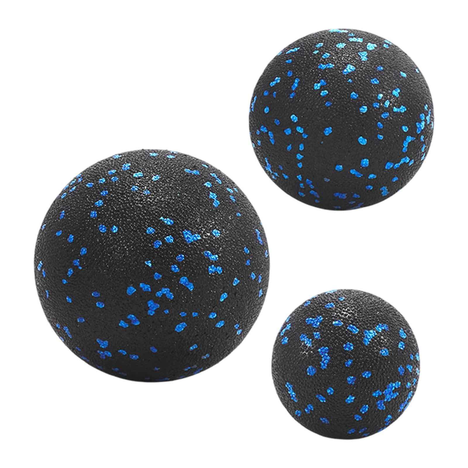 3 Pieces Massage Balls Compact Myofascial Balls for Foot Training Lower Back Black Blue
