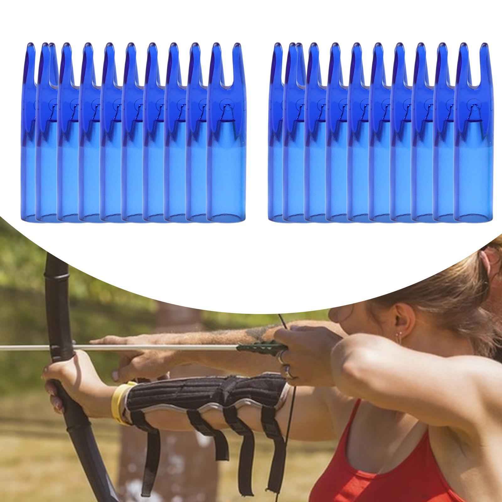 50x Archery Arrow Nocks Insert Tail End Nocks for Training Hunting Practice Blue