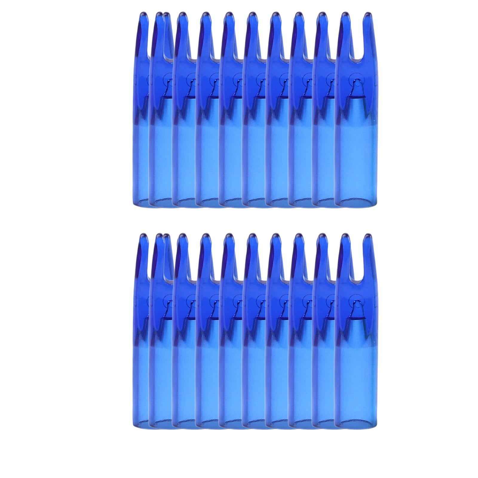50x Archery Arrow Nocks Insert Tail End Nocks for Training Hunting Practice Blue