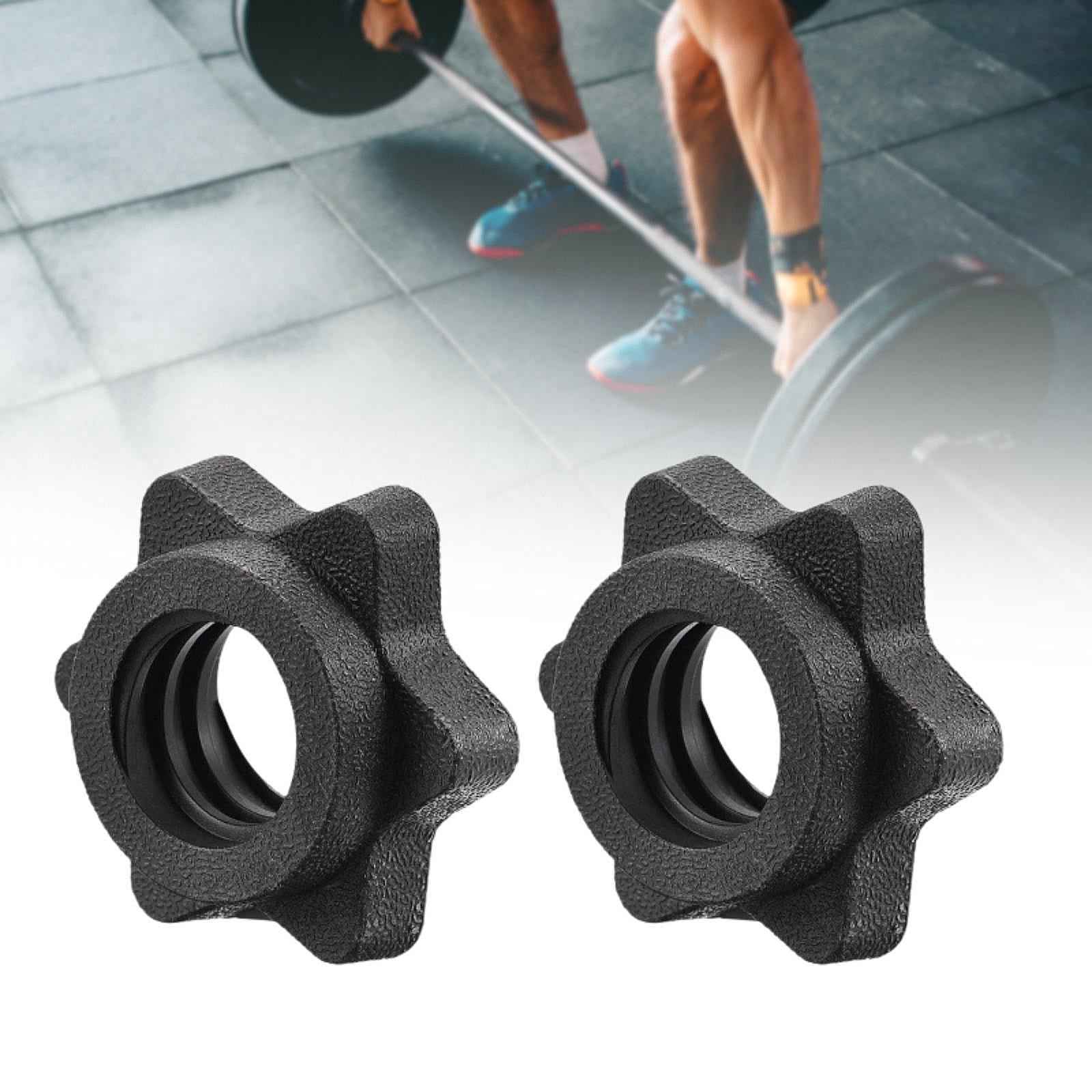 2x Barbell Collars Portable Dumbbell Screw Clamps for Fitness Indoor Outdoor Style A