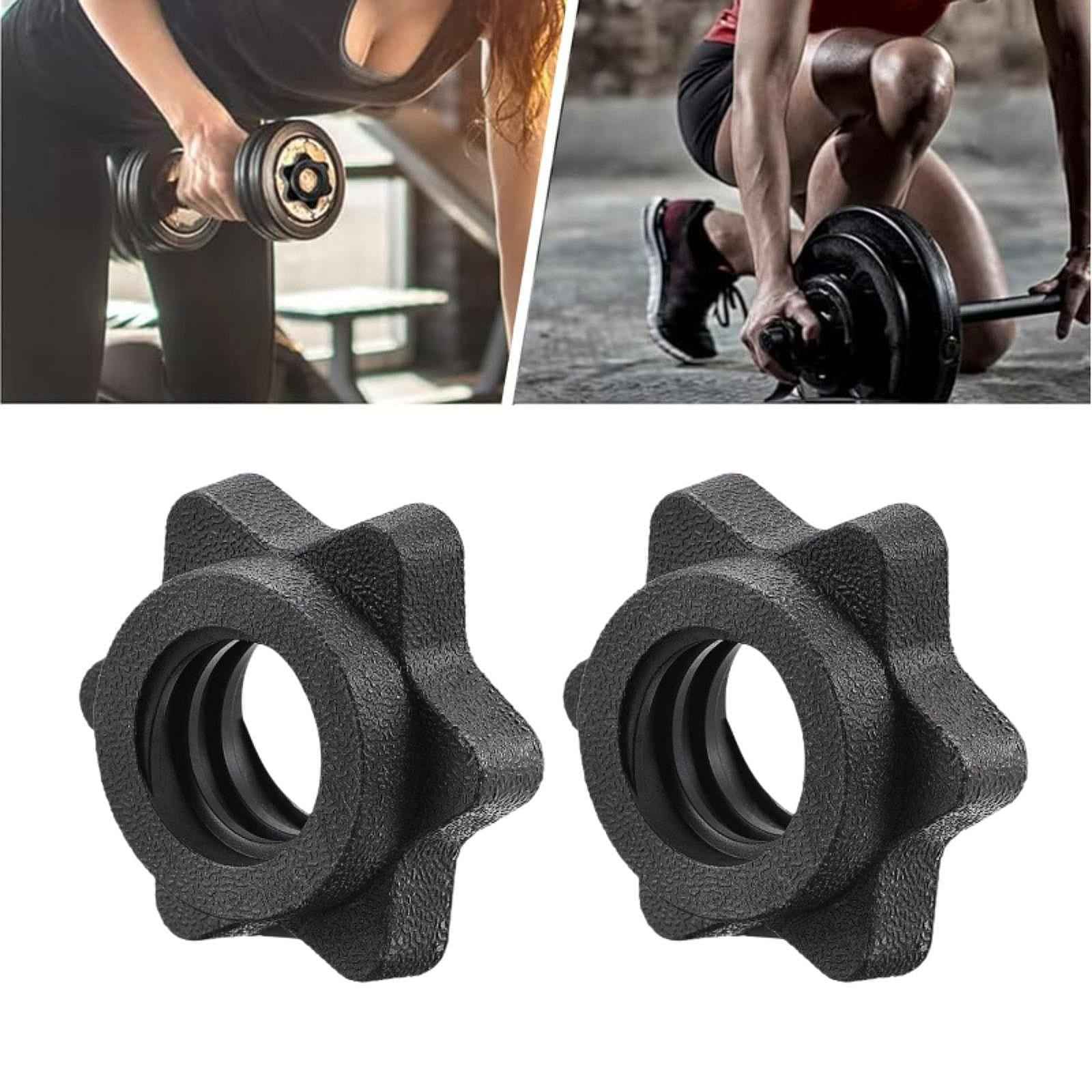 2x Barbell Collars Portable Dumbbell Screw Clamps for Fitness Indoor Outdoor Style A