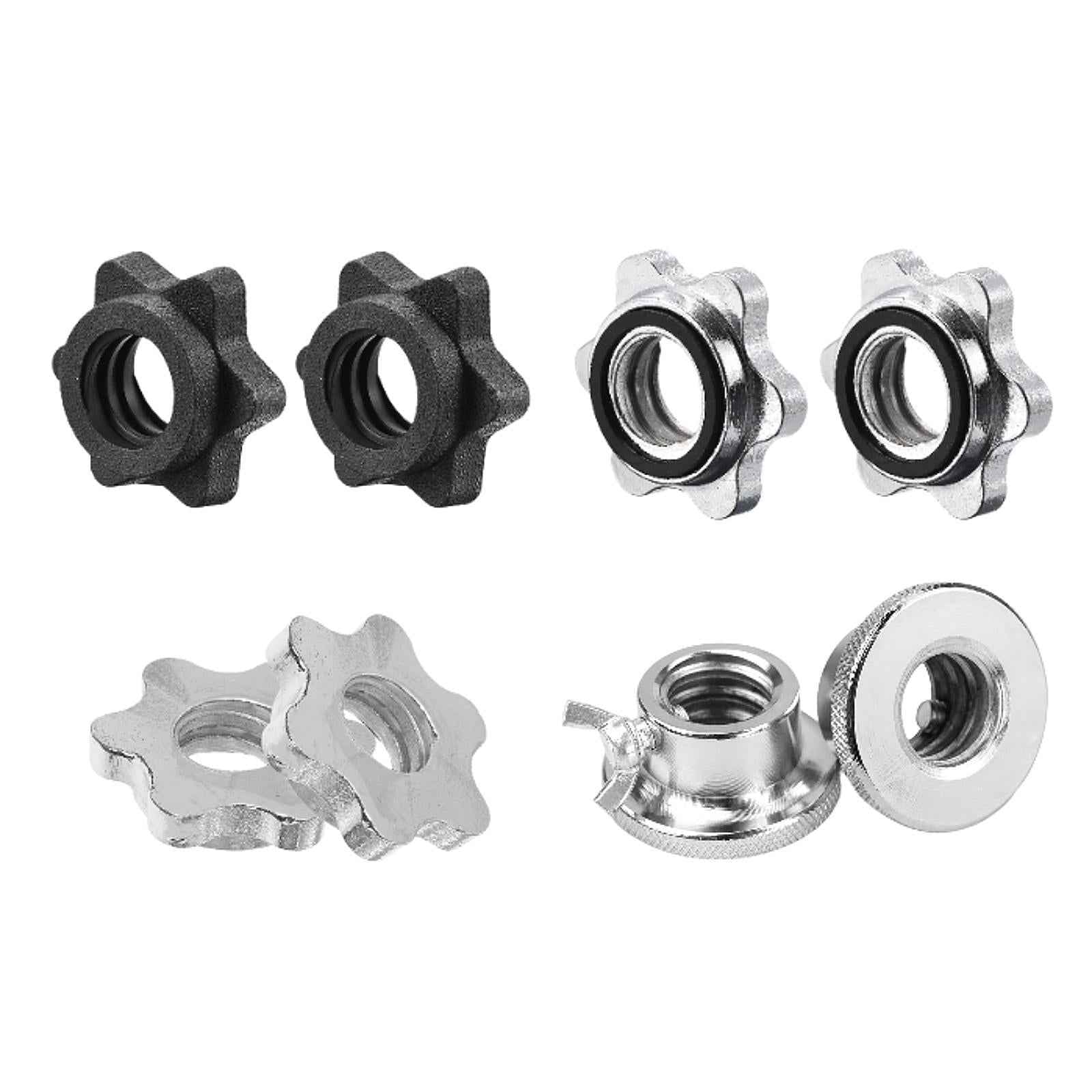 2x Barbell Collars Portable Dumbbell Screw Clamps for Fitness Indoor Outdoor Style A