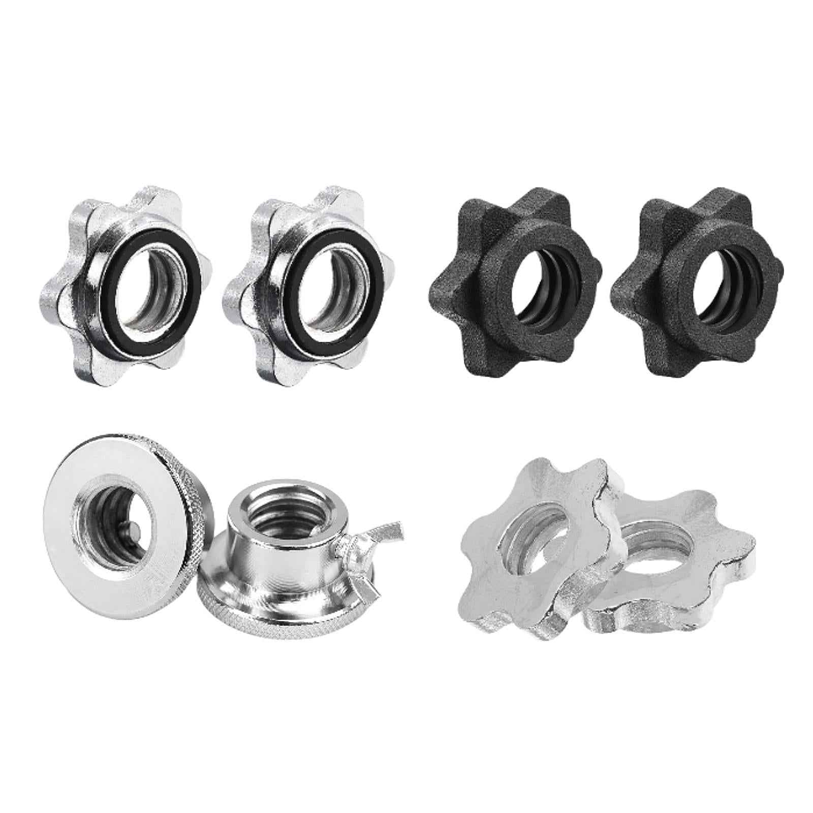 2x Barbell Collars Portable Dumbbell Screw Clamps for Fitness Indoor Outdoor Style A