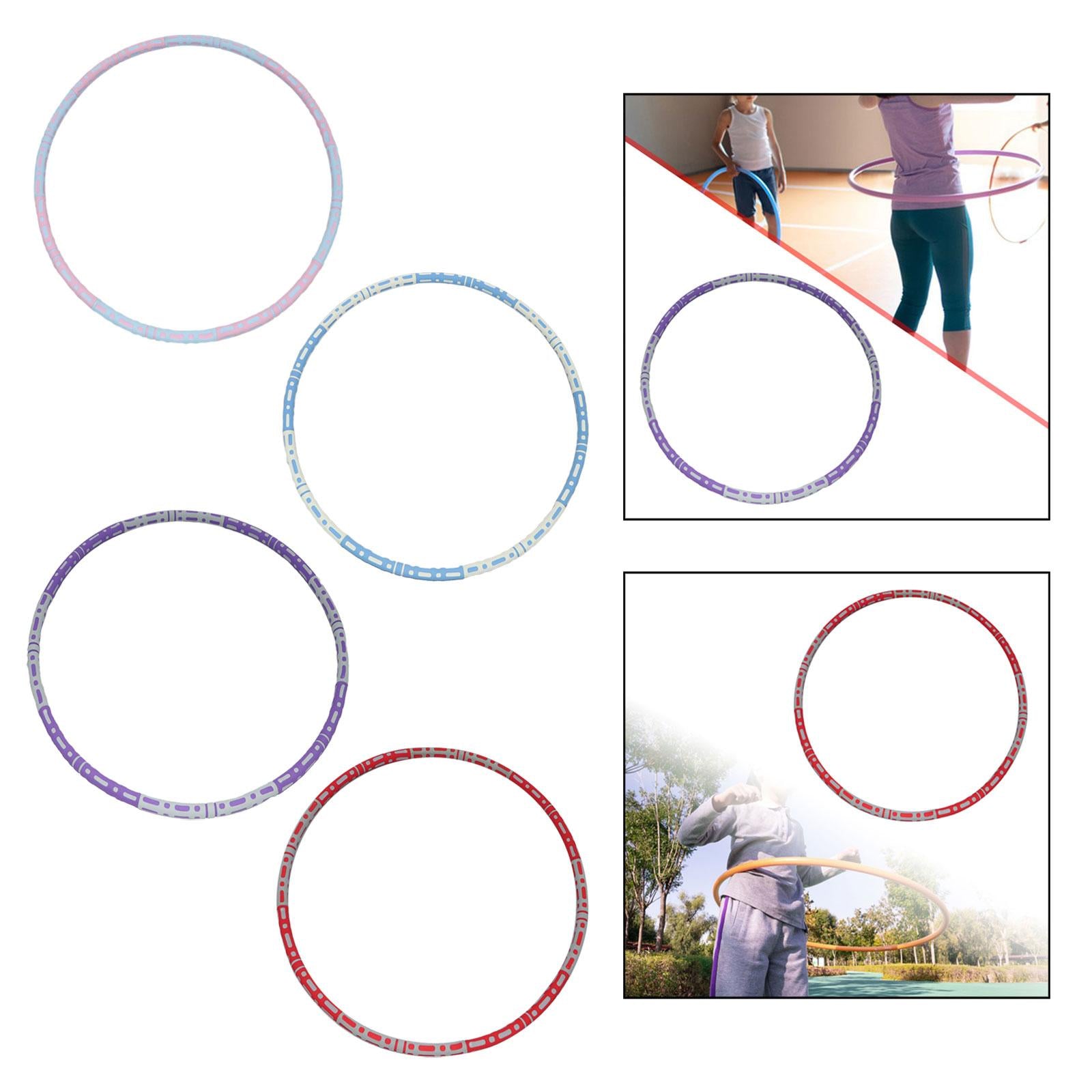 Weighted Hoop for Weighted Loss Adults Exercise Portable 8 Detachable Sections Pink Blue