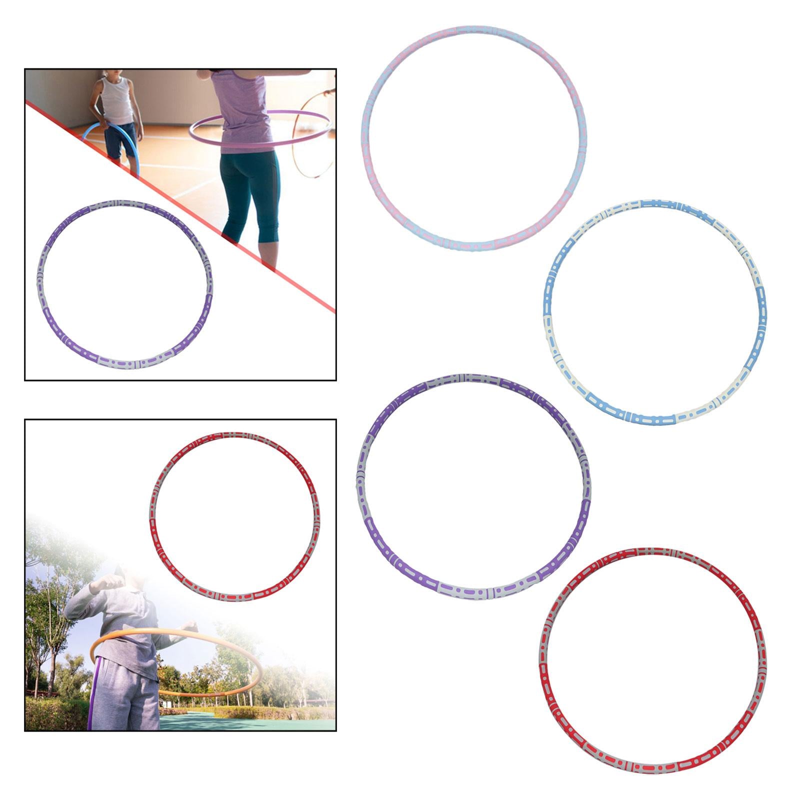 Weighted Hoop for Weighted Loss Adults Exercise Portable 8 Detachable Sections Pink Blue