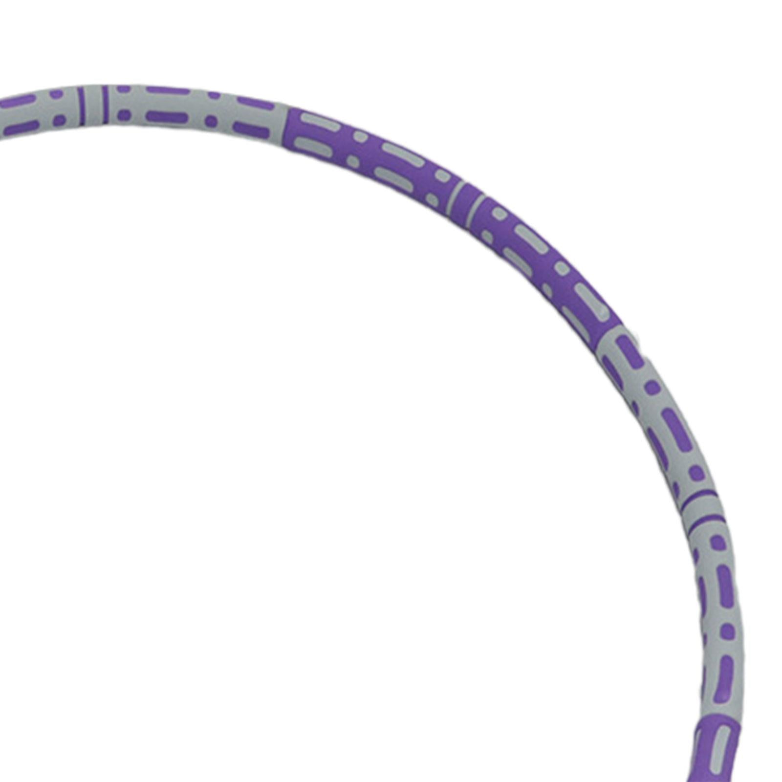 Weighted Hoop for Weighted Loss Adults Exercise Portable 8 Detachable Sections Purple White