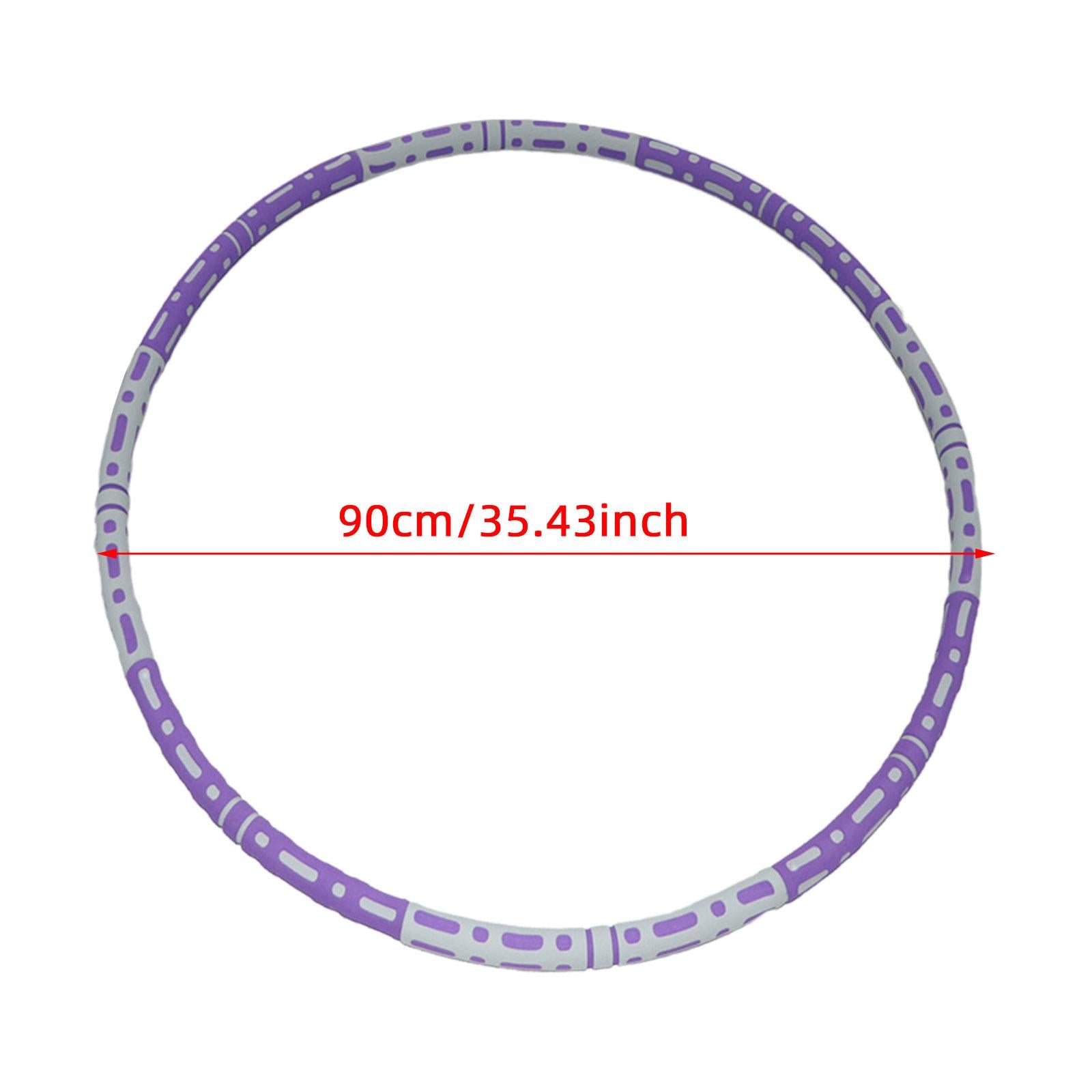 Weighted Hoop for Weighted Loss Adults Exercise Portable 8 Detachable Sections Purple White