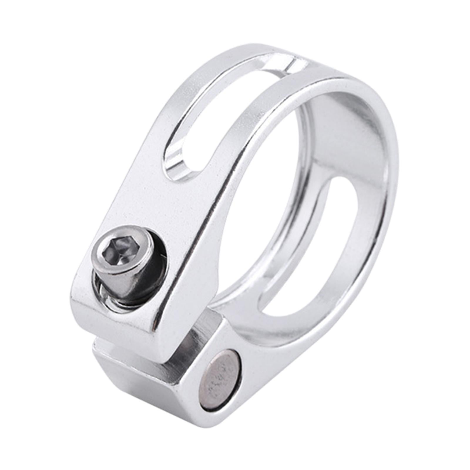 Bike Seat Post Clamp Screw Mount Lightweight Premium Hollow Universal 31.8mm Silver