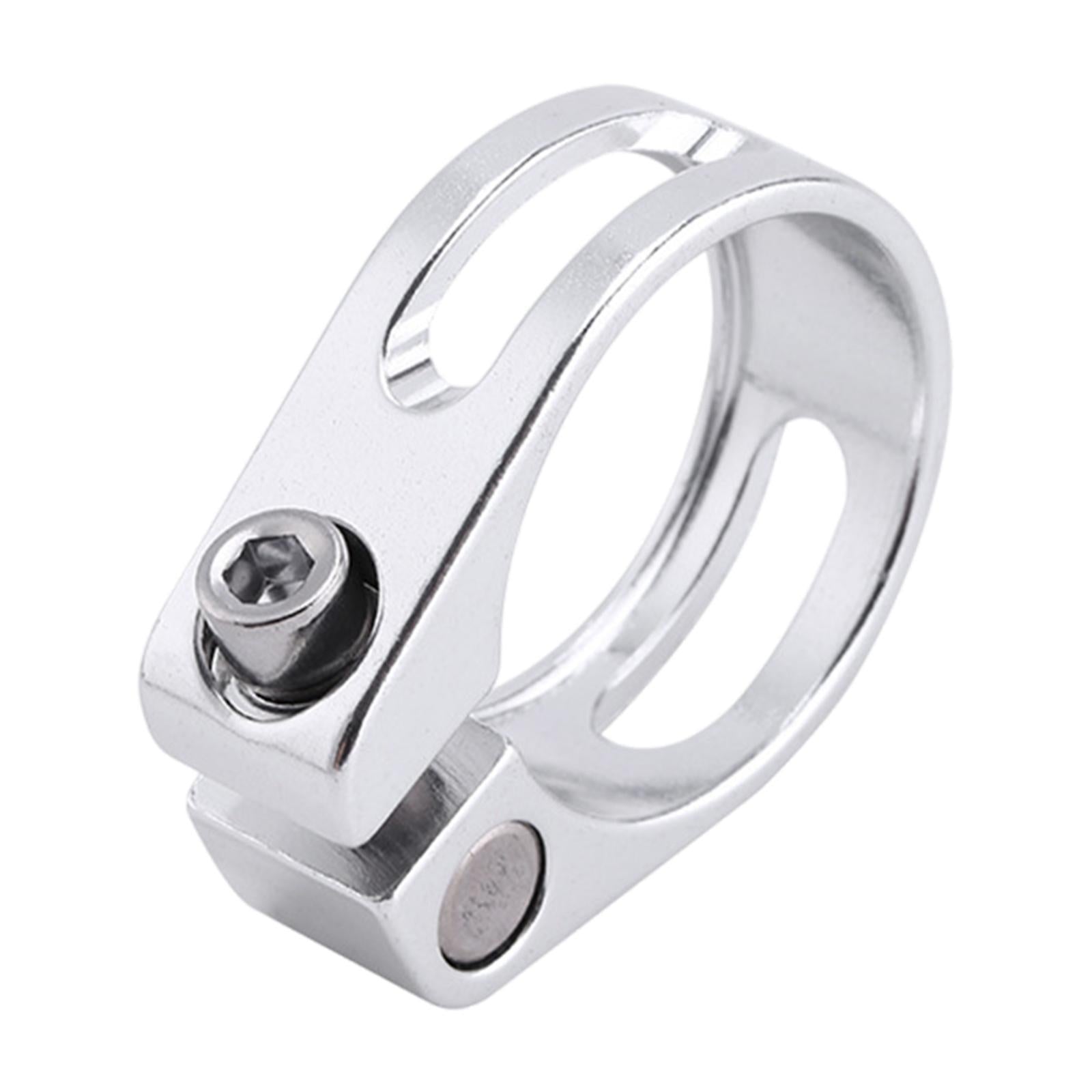 Bike Seat Post Clamp Screw Mount Lightweight Premium Hollow Universal 31.8mm Silver
