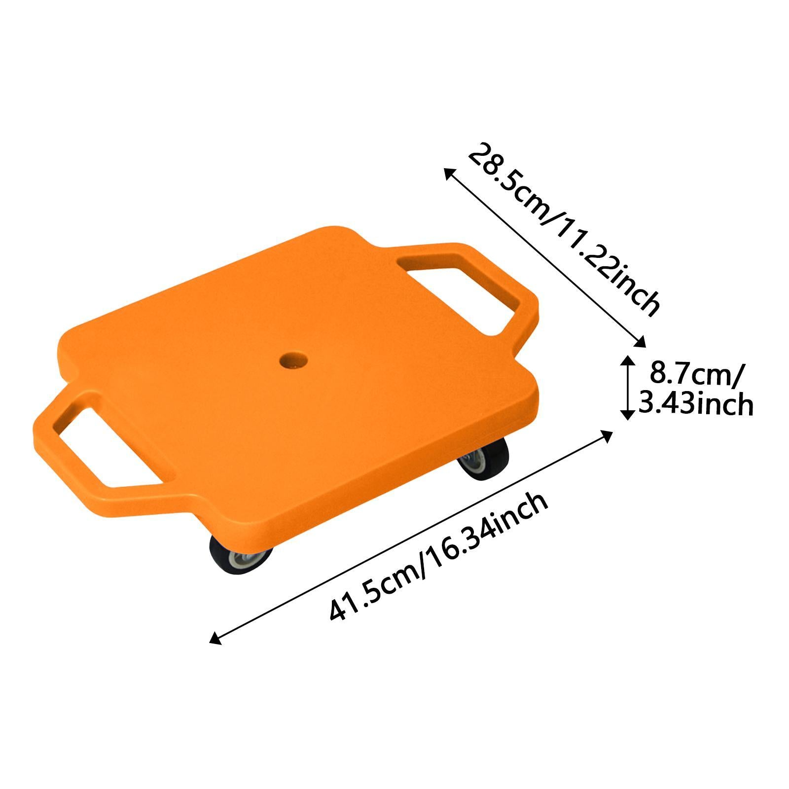 Scooter Board with Handles for Indoor Outdoor Activities Homeschool Backyard Orange