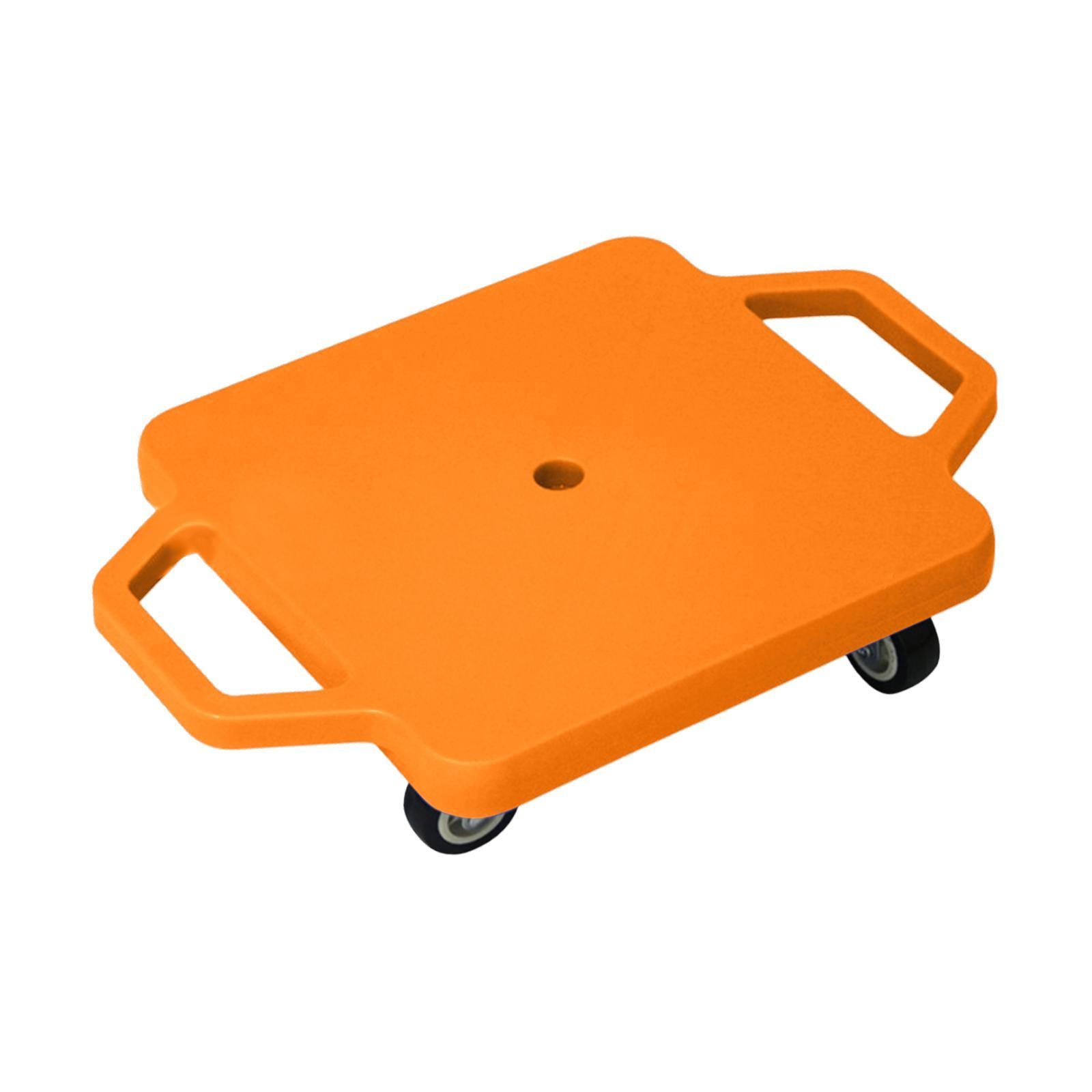 Scooter Board with Handles for Indoor Outdoor Activities Homeschool Backyard Orange
