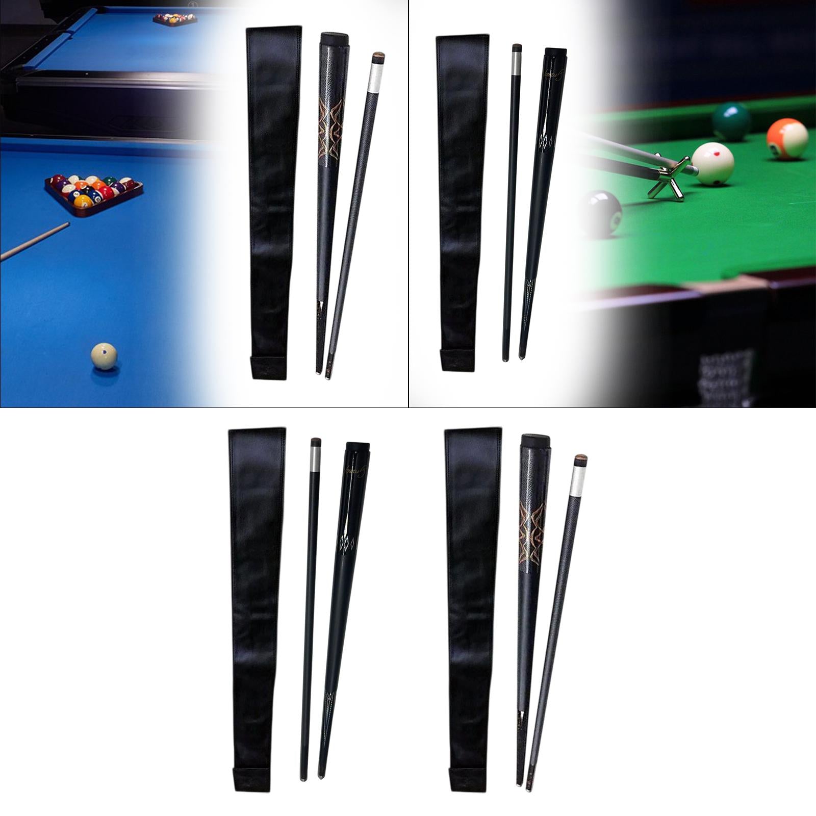 1/2 Pool Cue Trendy Handmade with Storage Pouch for Women Indoor Enthusiasts Silver