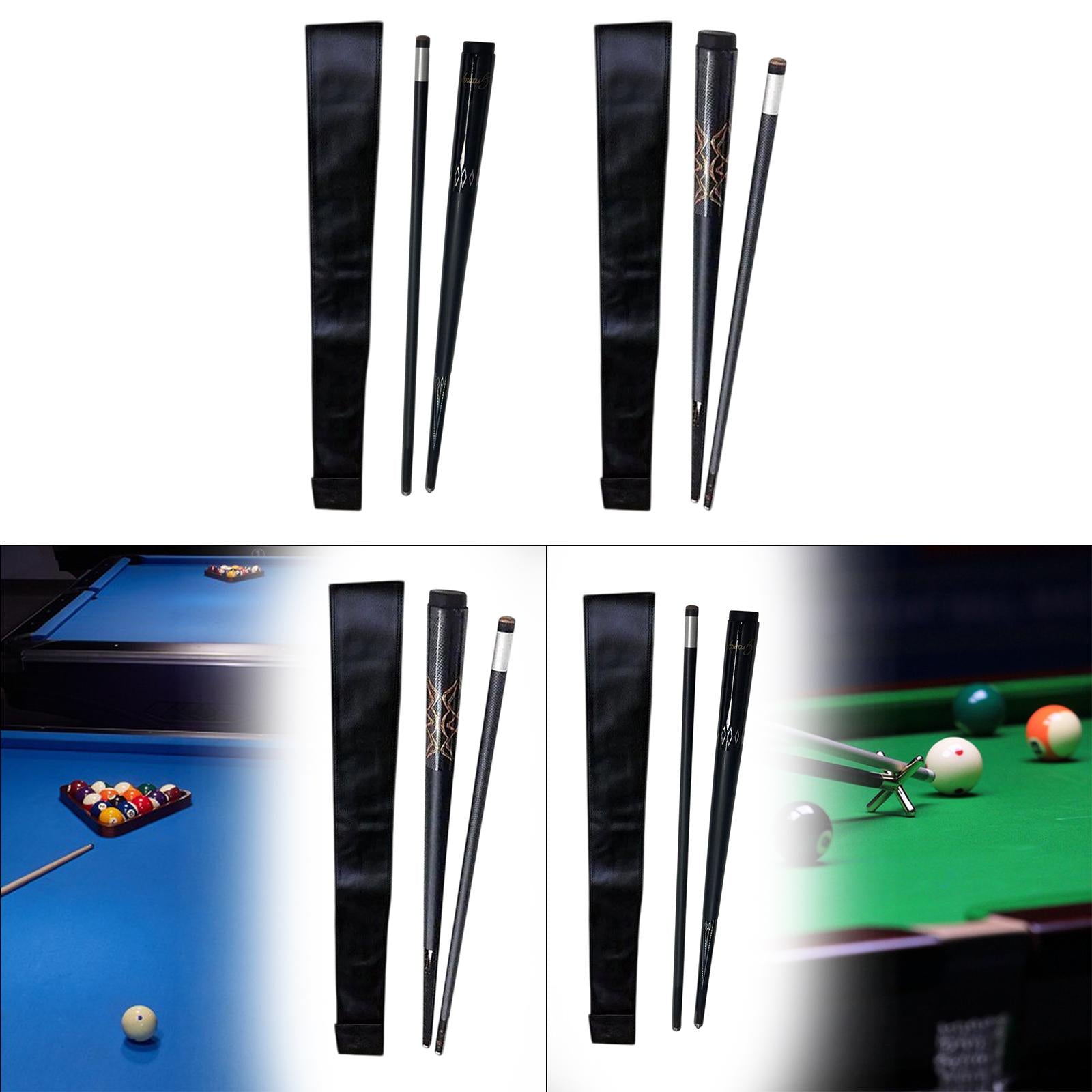 1/2 Pool Cue Trendy Handmade with Storage Pouch for Women Indoor Enthusiasts Silver