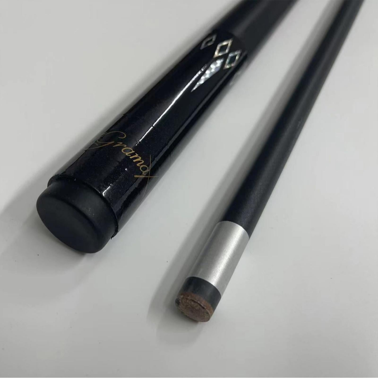 1/2 Pool Cue Trendy Handmade with Storage Pouch for Women Indoor Enthusiasts Silver