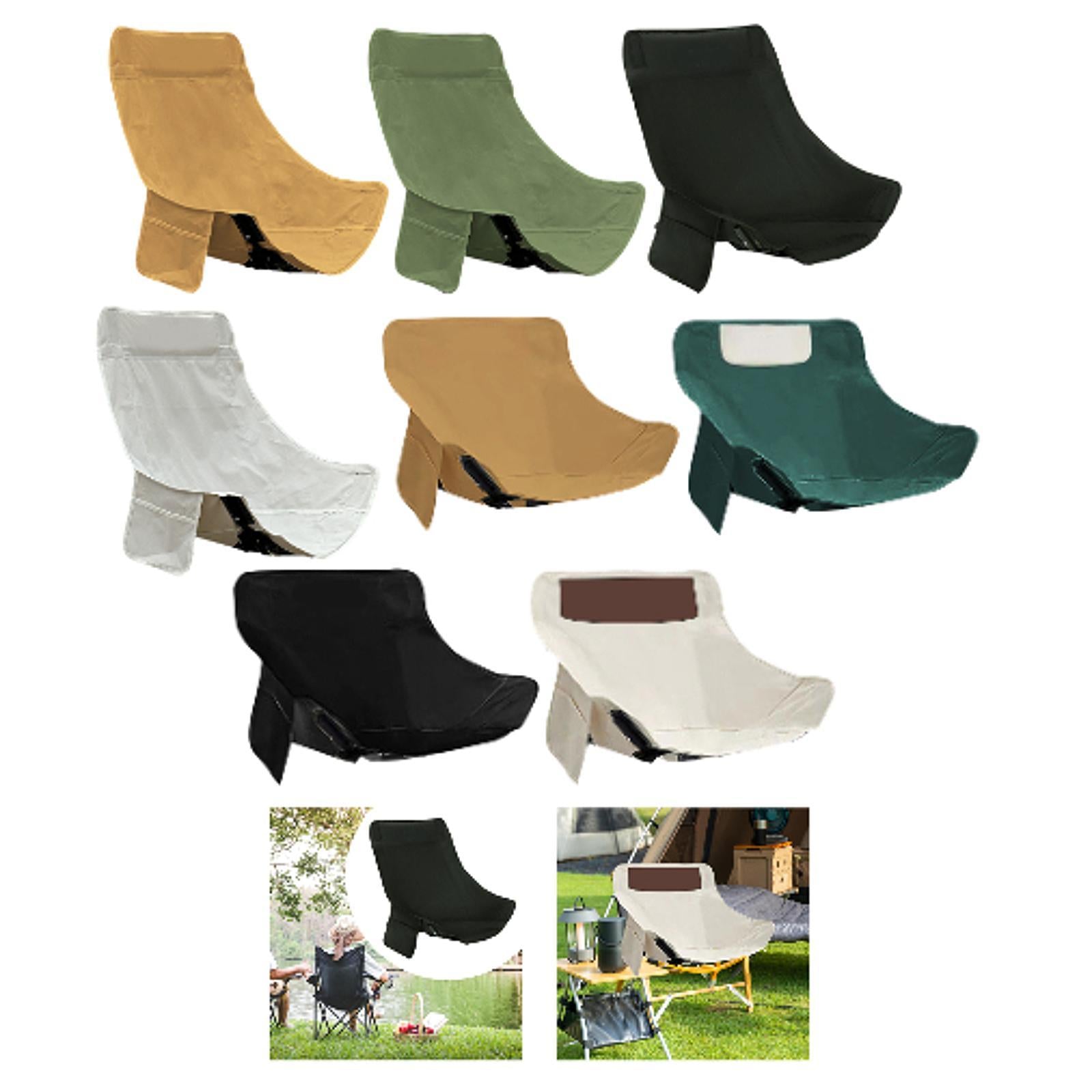 Folding Camping Chair Cover Portable Replacement for Backyard Picnic Fishing High Back Khaki
