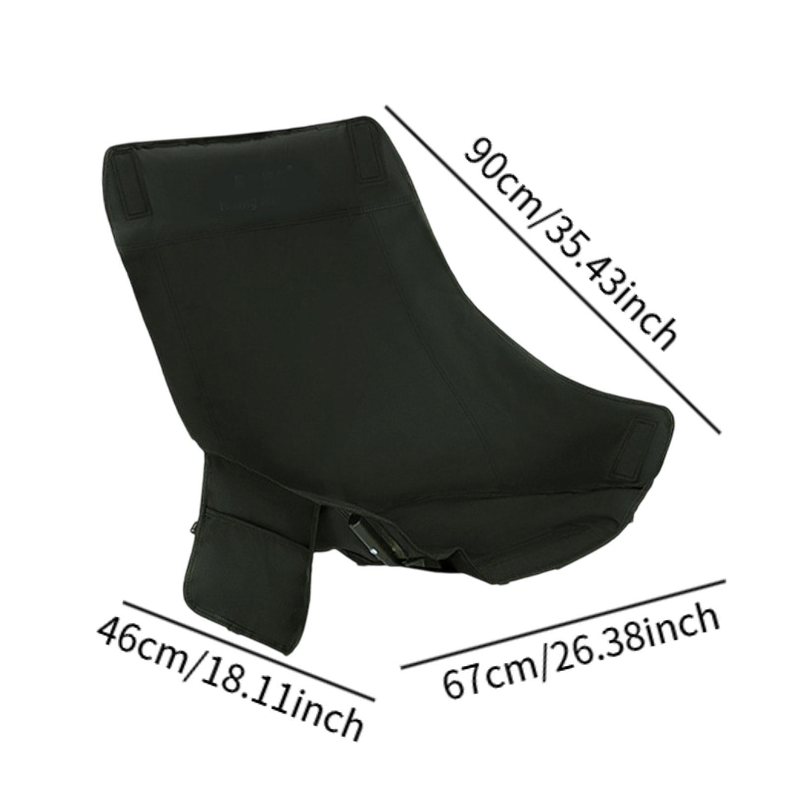 Folding Camping Chair Cover Portable Replacement for Backyard Picnic Fishing High Back Black