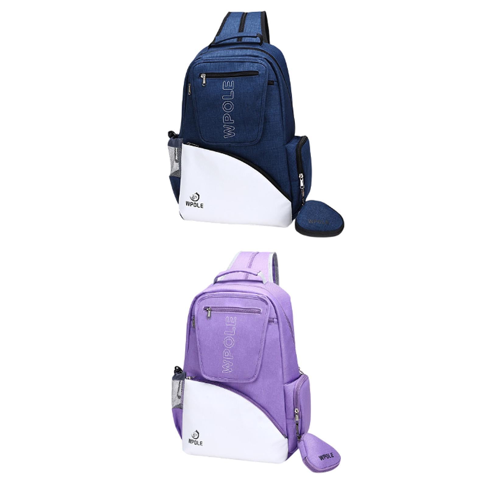 Table Tennis Racket Backpack Pingpong Paddle Carry Sleeve for Outdoor Travel Navy