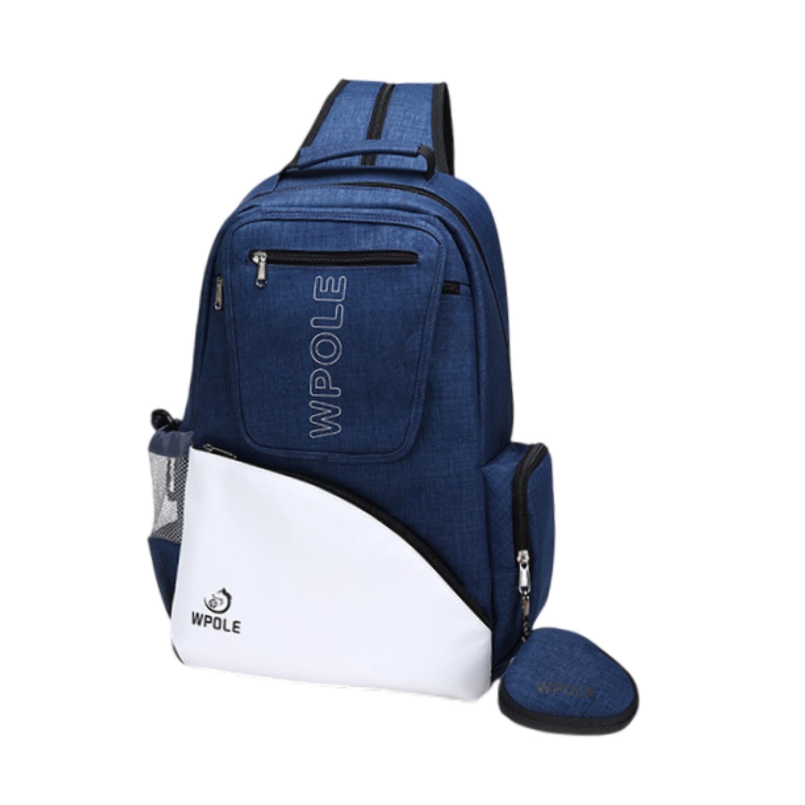 Table Tennis Racket Backpack Pingpong Paddle Carry Sleeve for Outdoor Travel Navy