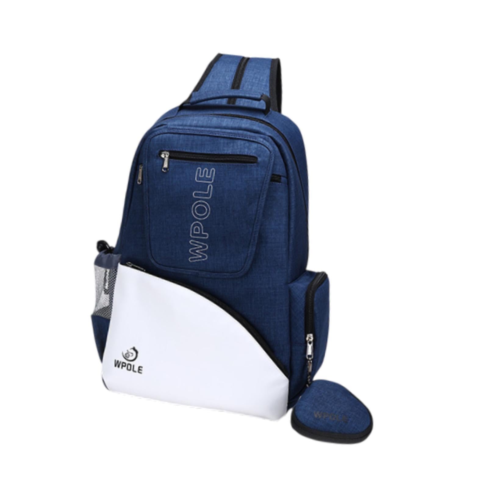 Table Tennis Racket Backpack Pingpong Paddle Carry Sleeve for Outdoor Travel Navy