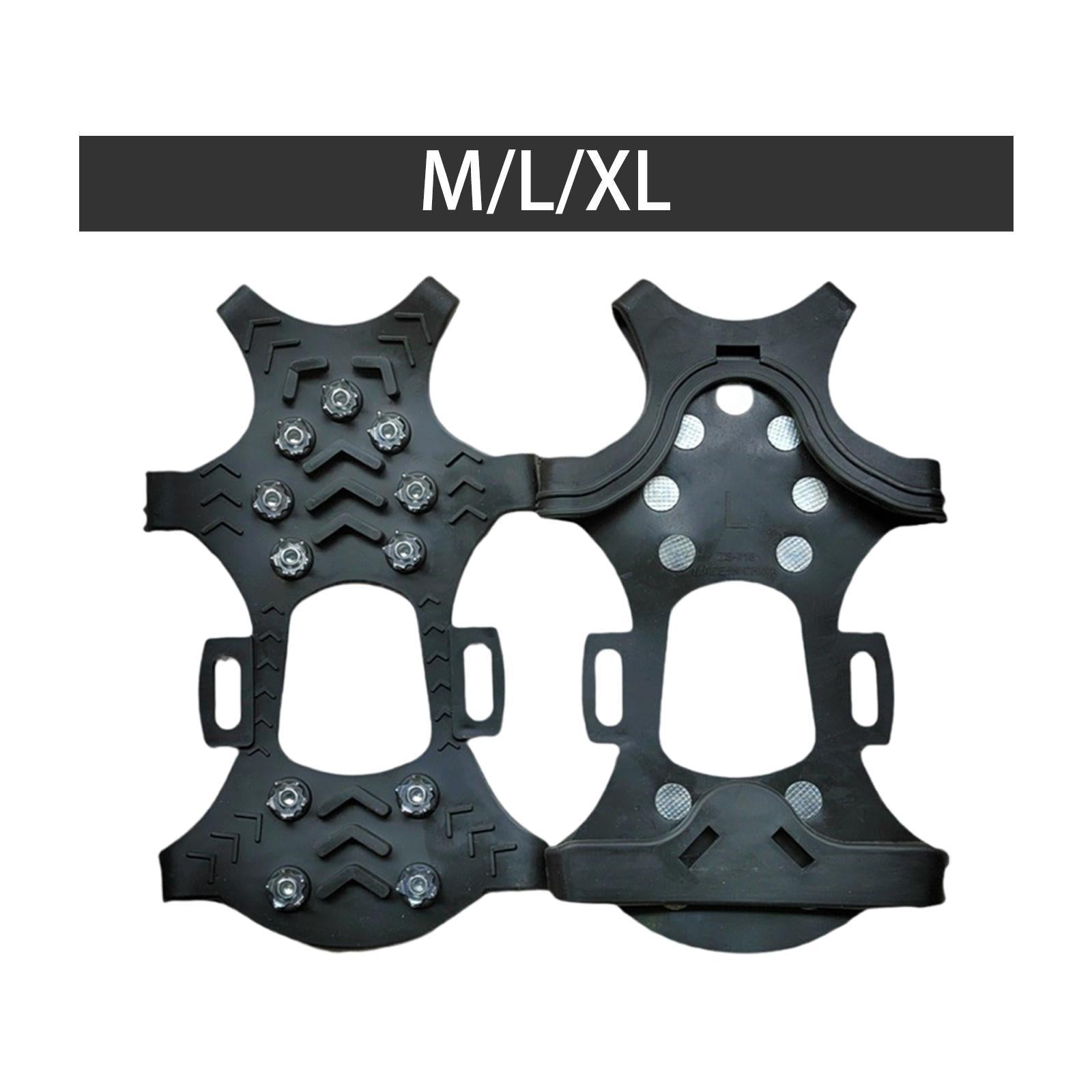 2x Upgraded Crampons Anti Slip Ice Grips for Mountaineering Walking Climbing M
