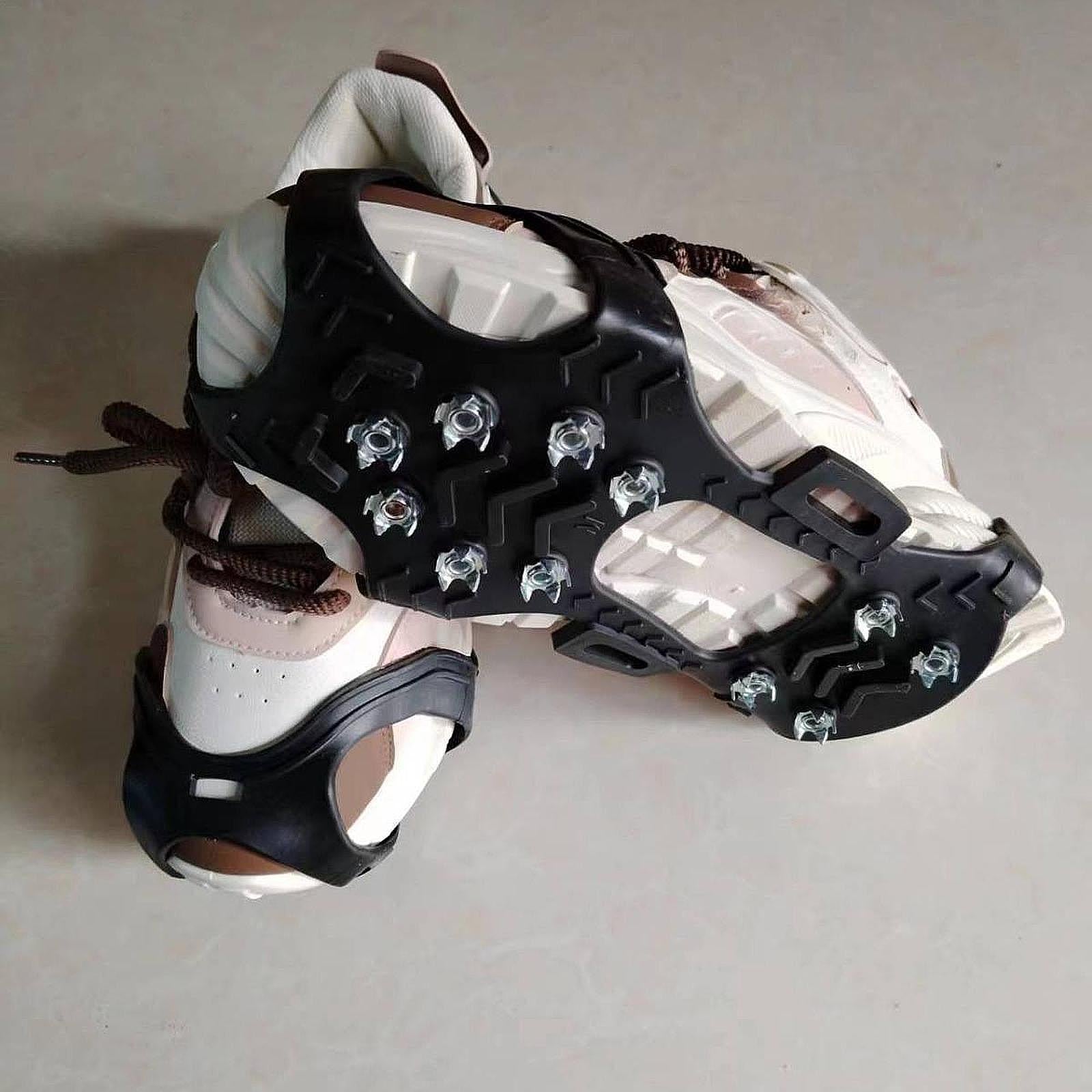 2x Upgraded Crampons Anti Slip Ice Grips for Mountaineering Walking Climbing M