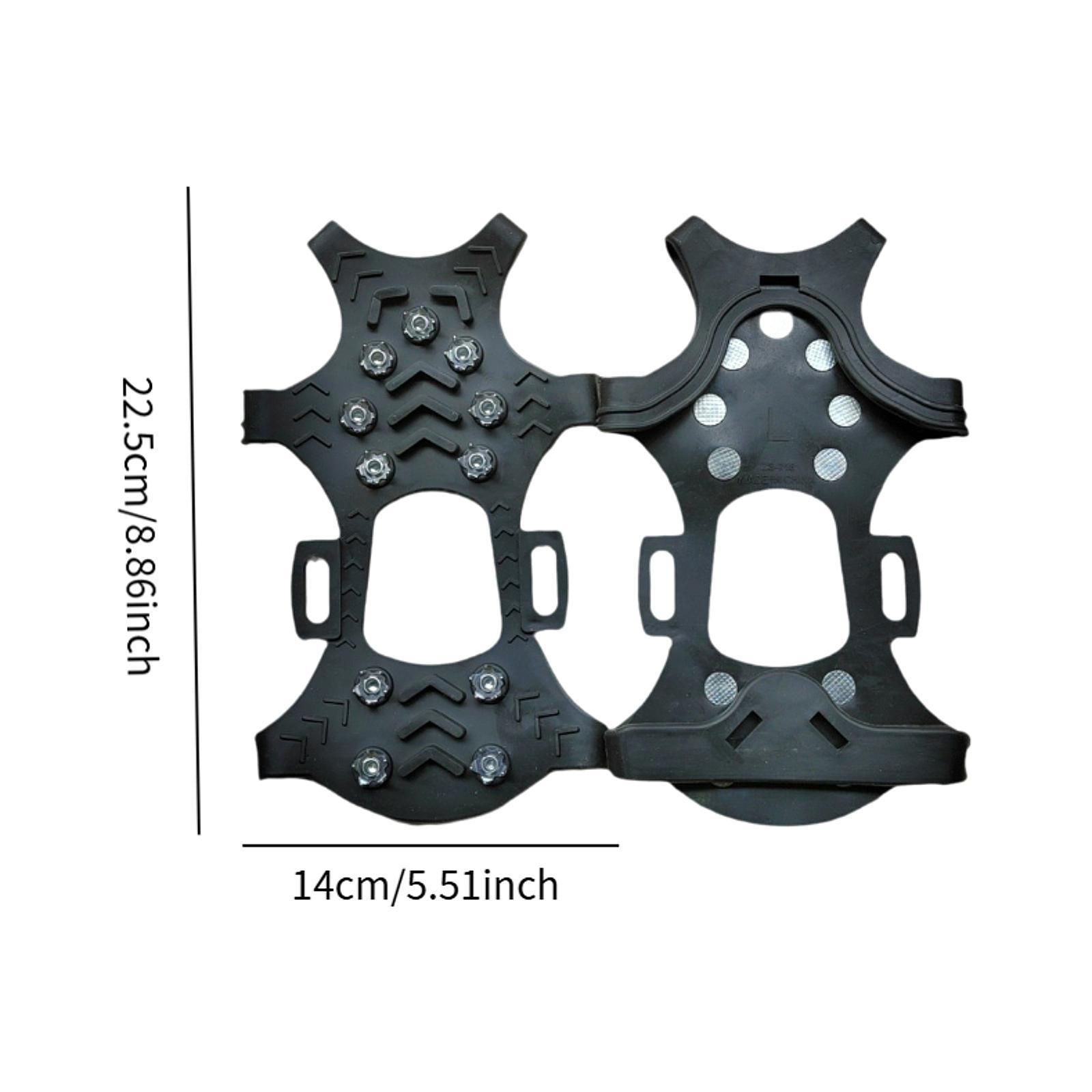 2x Upgraded Crampons Anti Slip Ice Grips for Mountaineering Walking Climbing L
