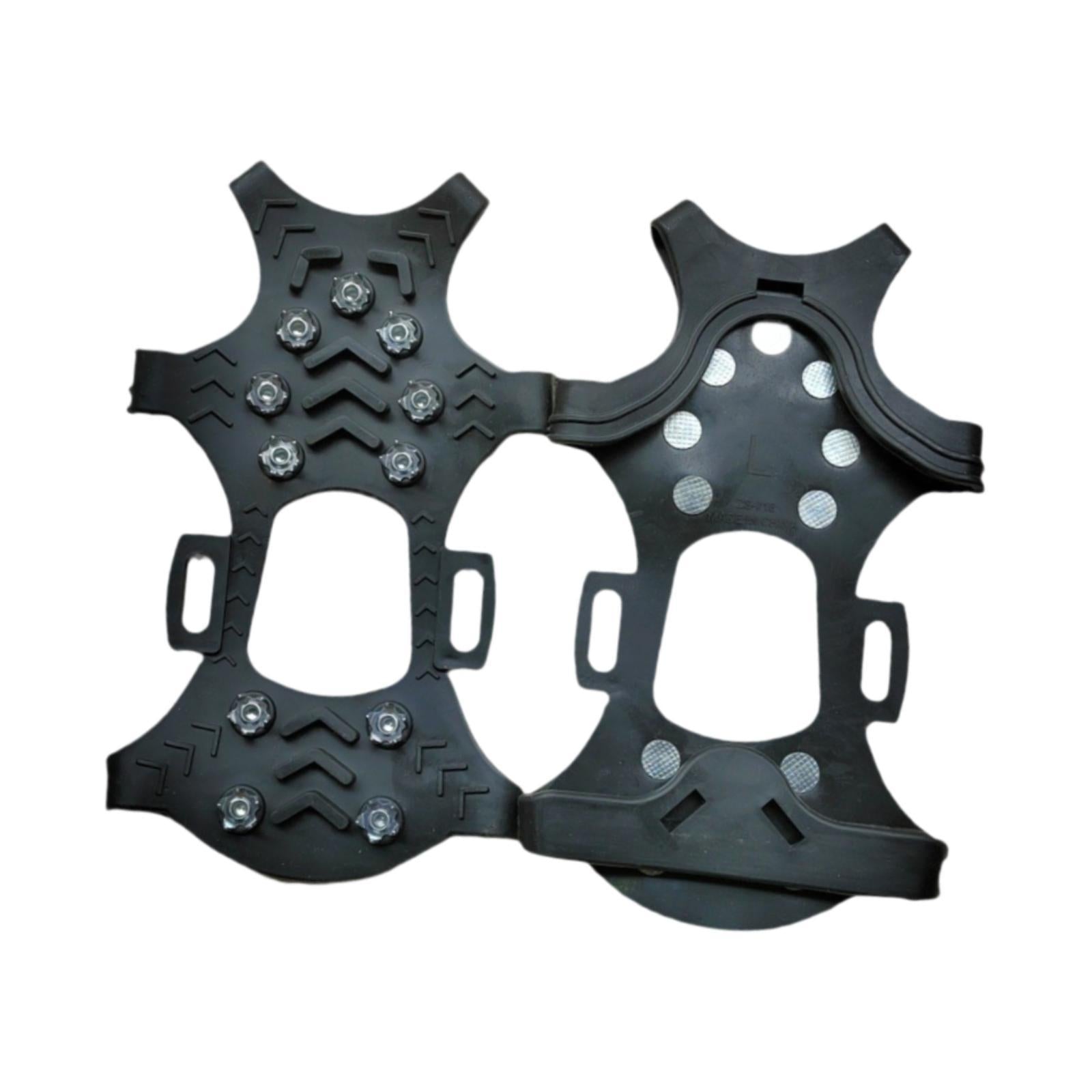 2x Upgraded Crampons Anti Slip Ice Grips for Mountaineering Walking Climbing L