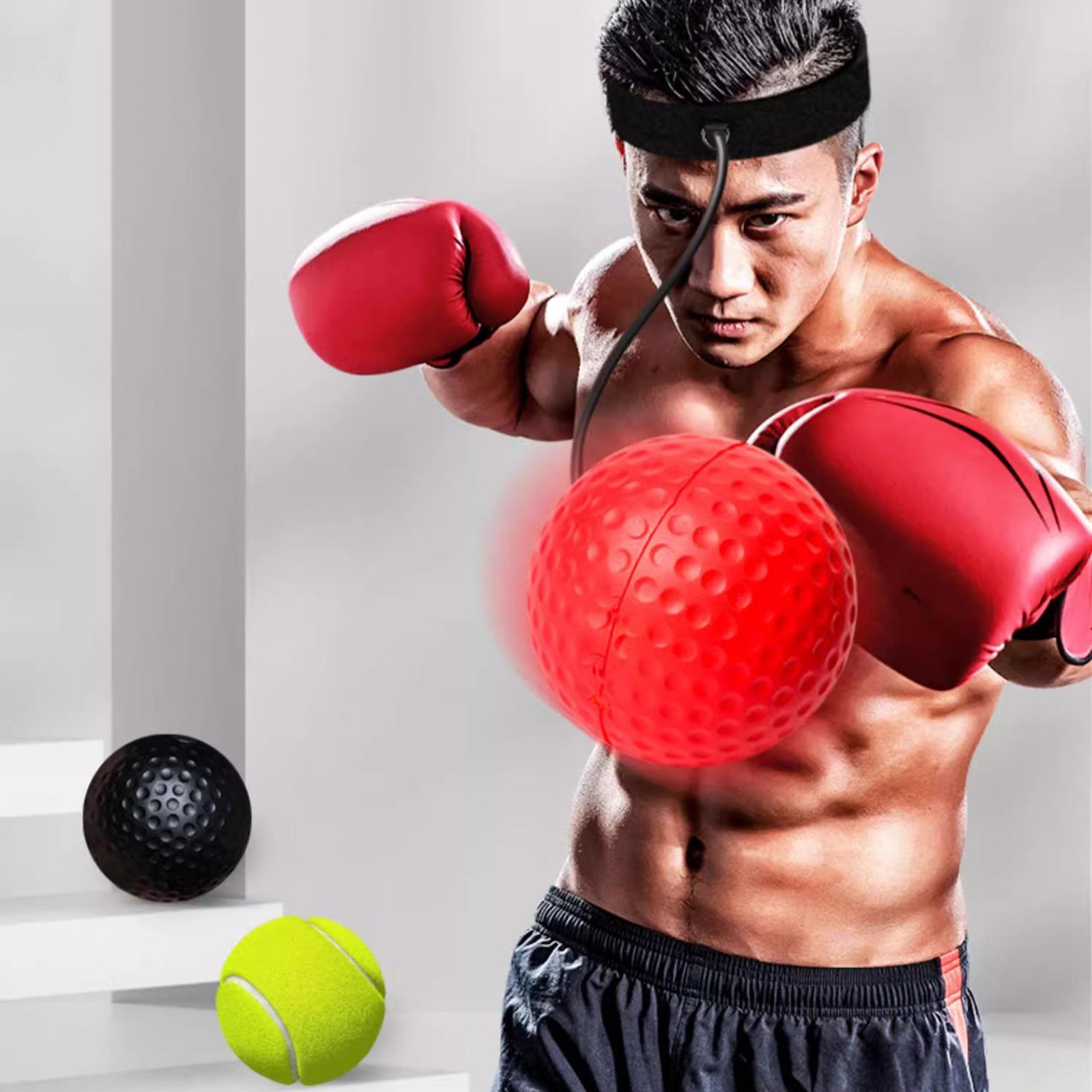 Boxing Reflex Ball Headband Exercise Improve Speed Gift Boxing Reaction Ball Yellow Ball
