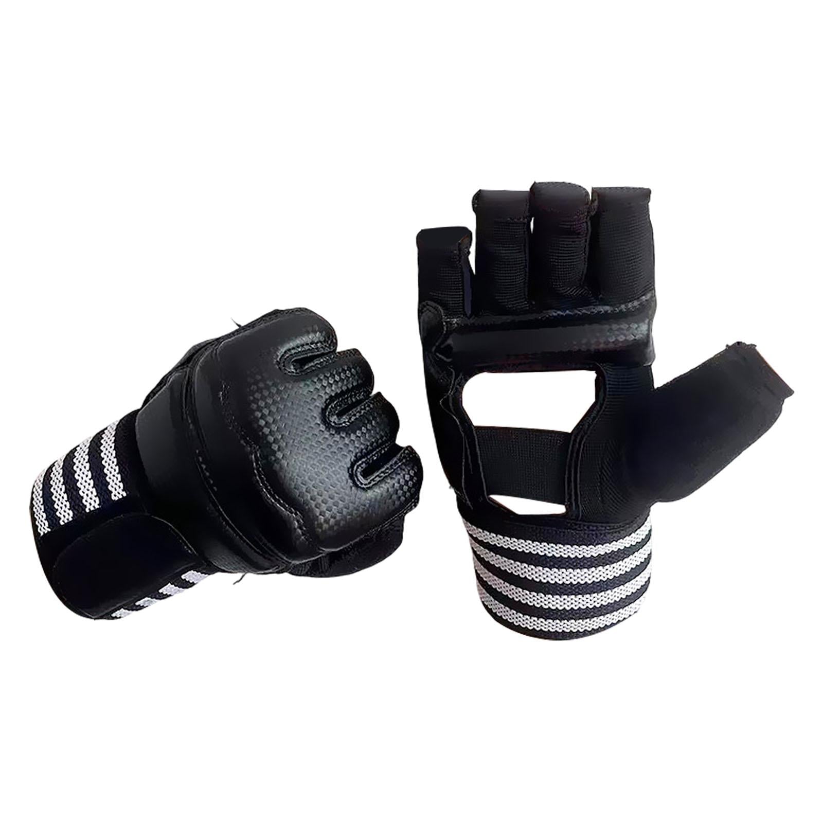Boxing Hand Wraps Inner Gloves Soft Under Mitts for Sparring Sanda Taekwondo Black XXL