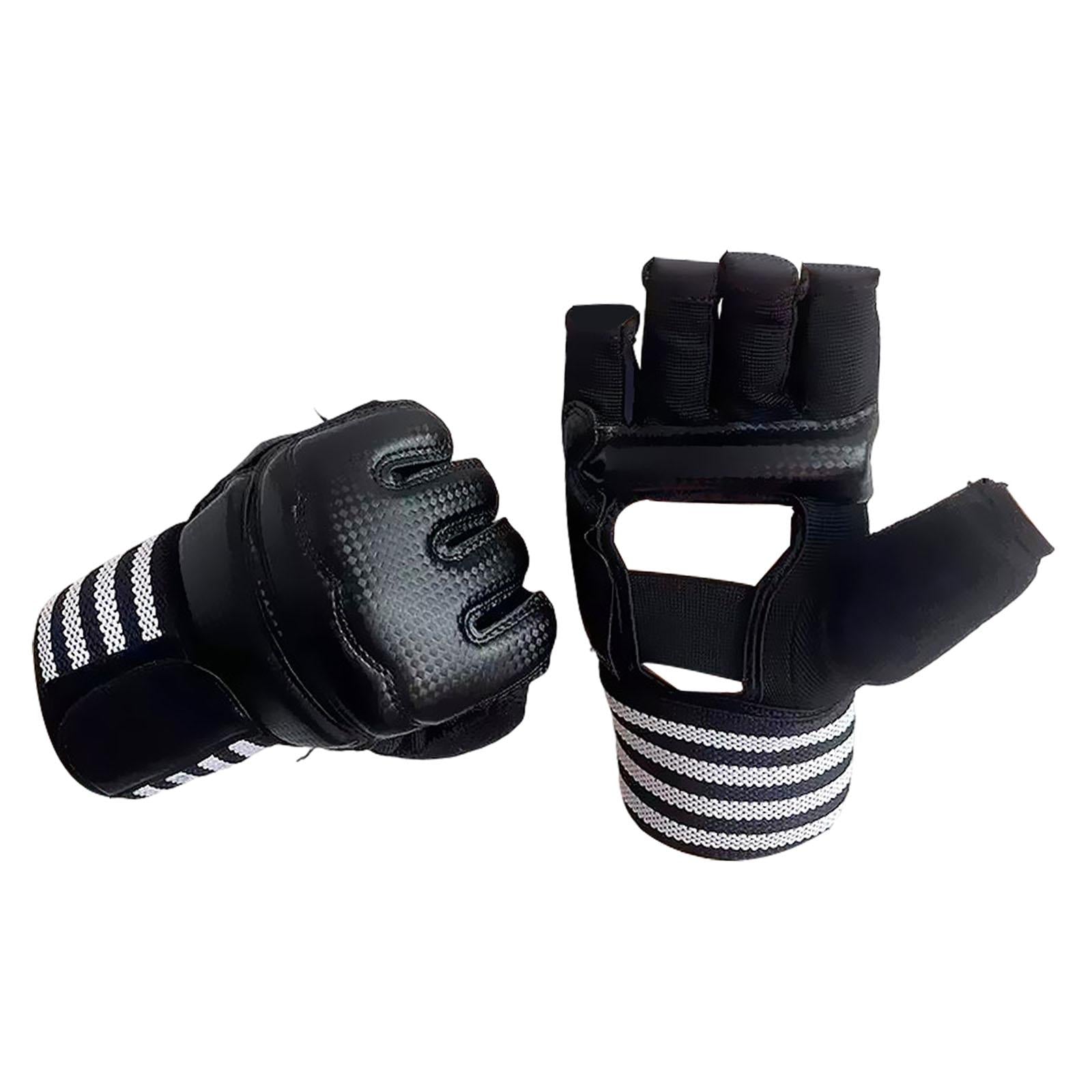 Boxing Hand Wraps Inner Gloves Soft Under Mitts for Sparring Sanda Taekwondo Black XXL