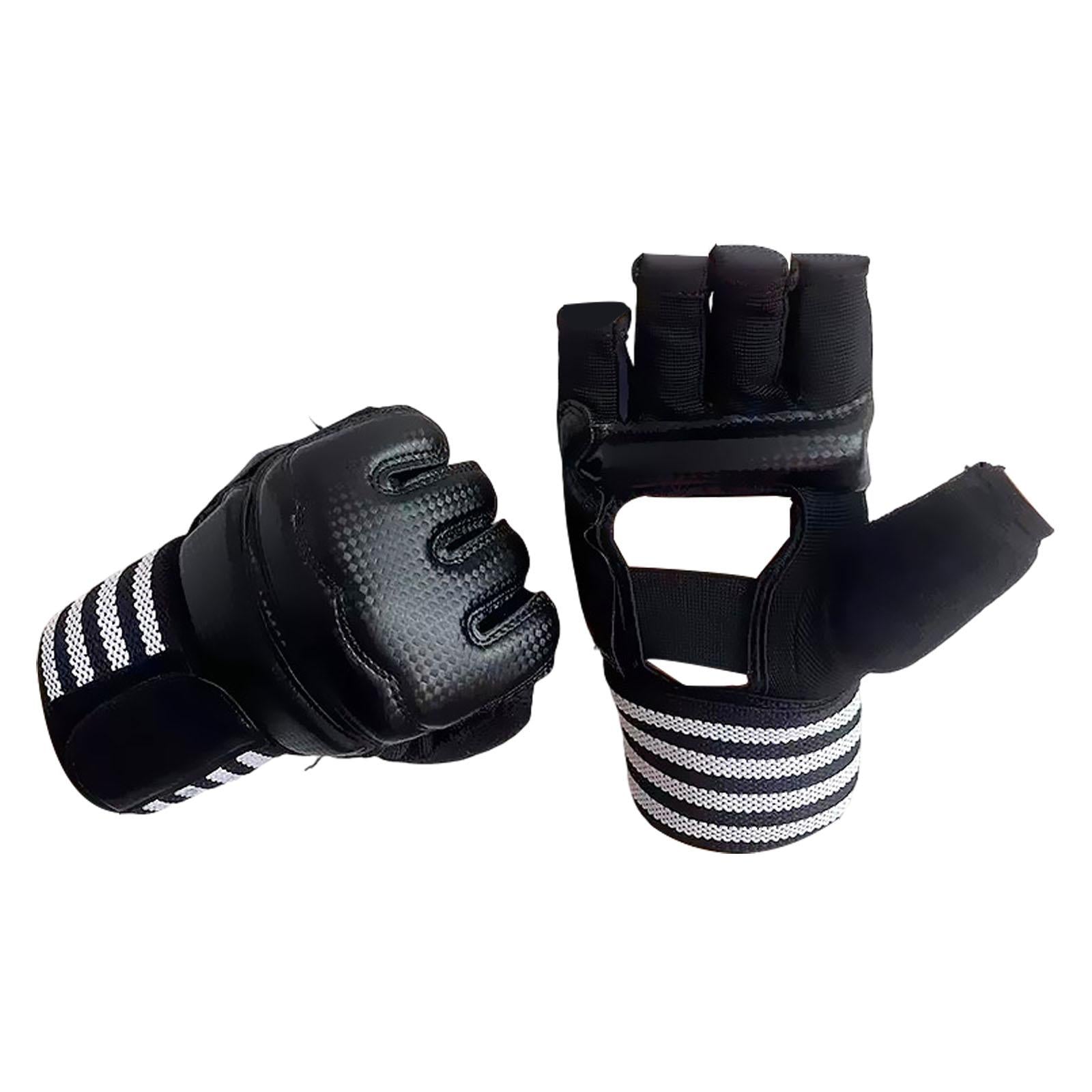 Boxing Hand Wraps Inner Gloves Soft Under Mitts for Sparring Sanda Taekwondo Black XXL