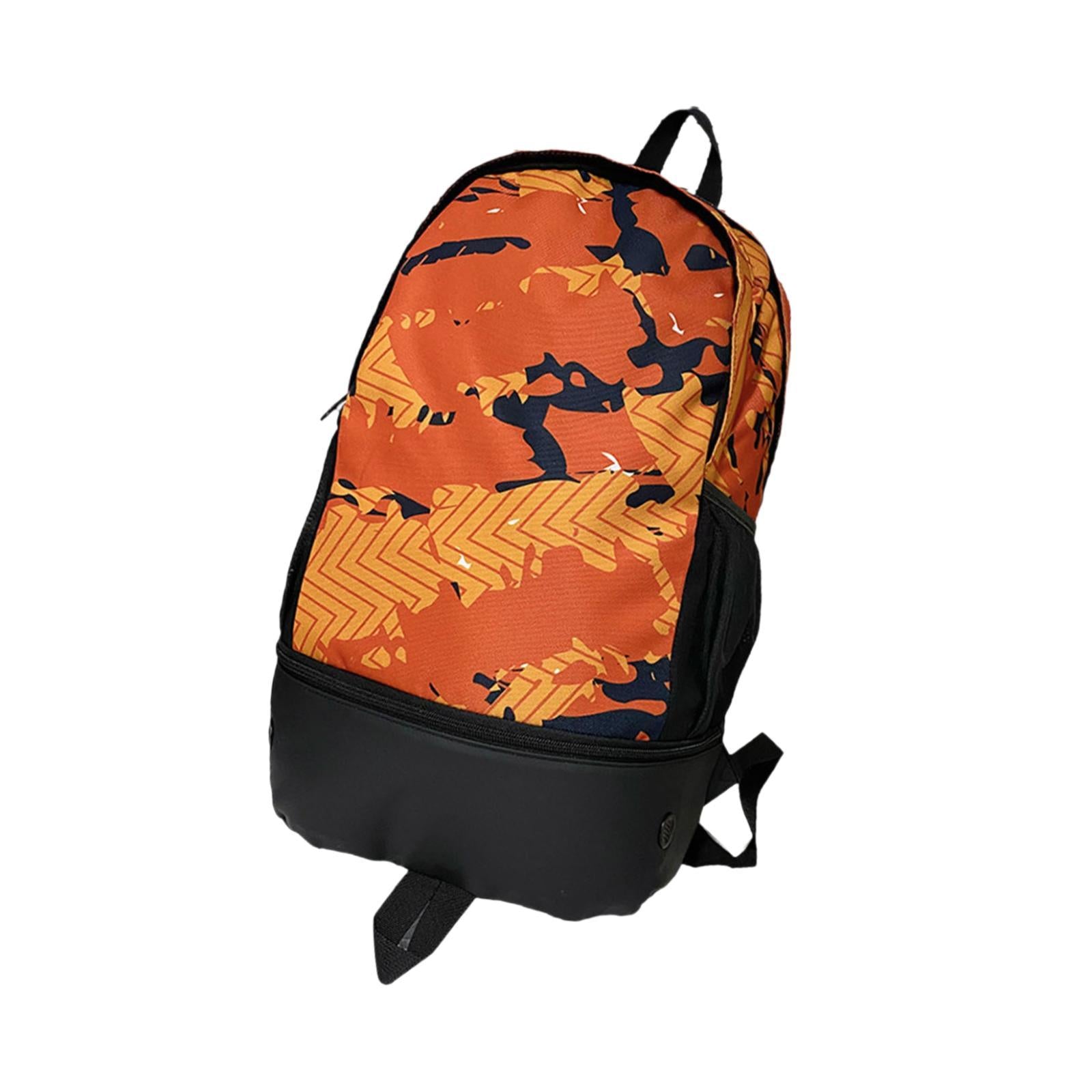 Soccer Backpack Lightweight Sports Backpack Rucksack Travel Gym Bag Orange