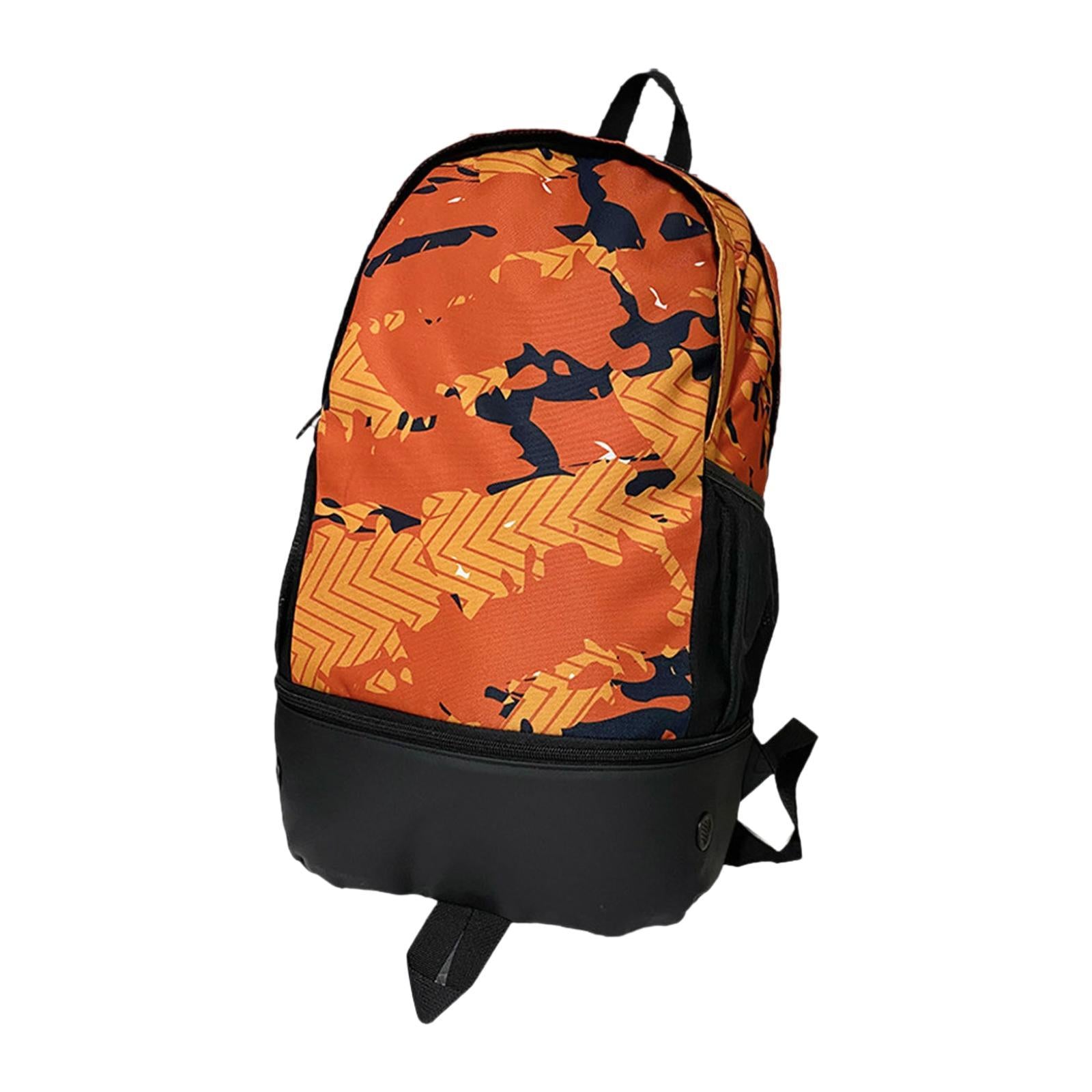 Soccer Backpack Lightweight Sports Backpack Rucksack Travel Gym Bag Orange