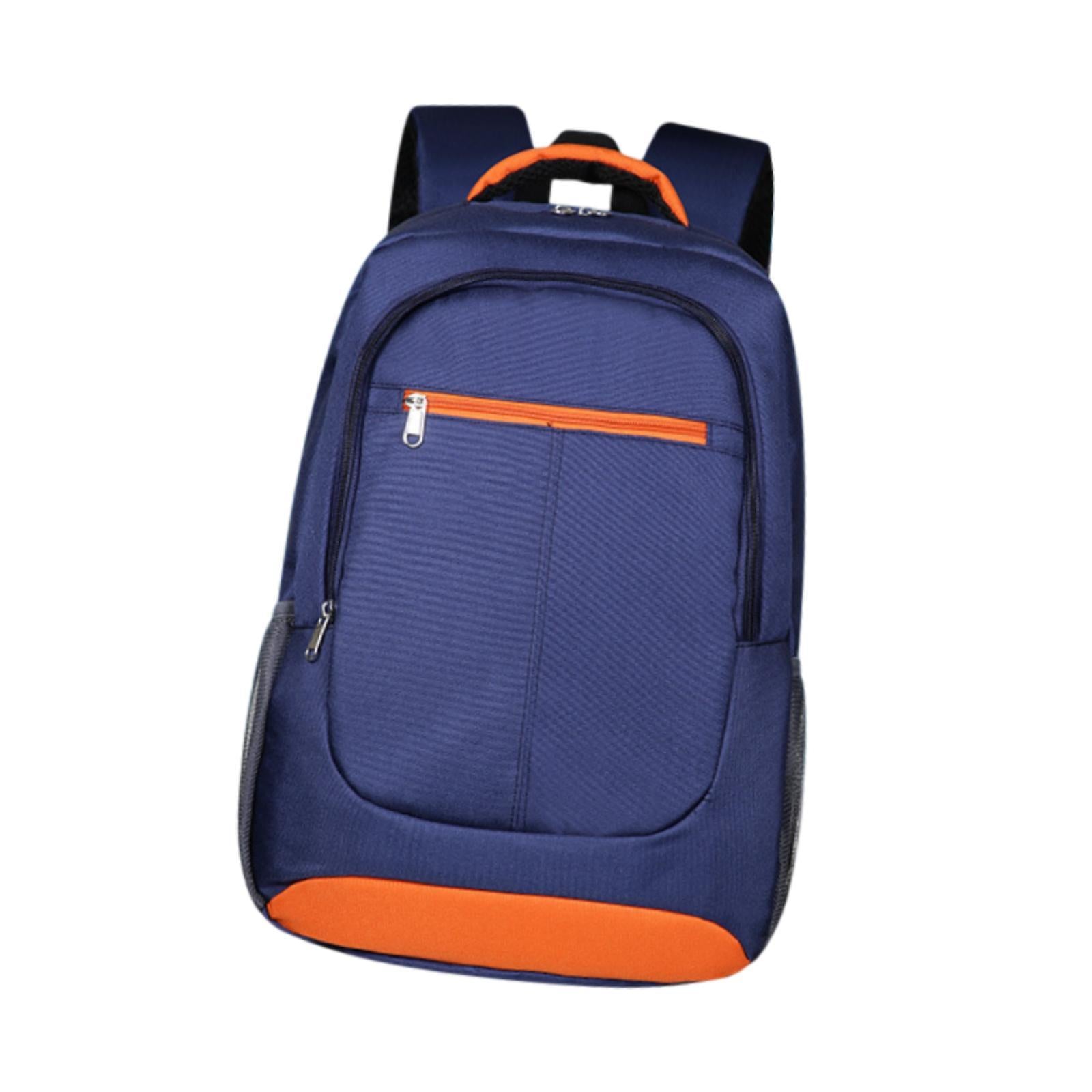 Tennis Bag Laptop Backpack Back Pack Duffel for Players Outdoor Training Dark Blue Orange