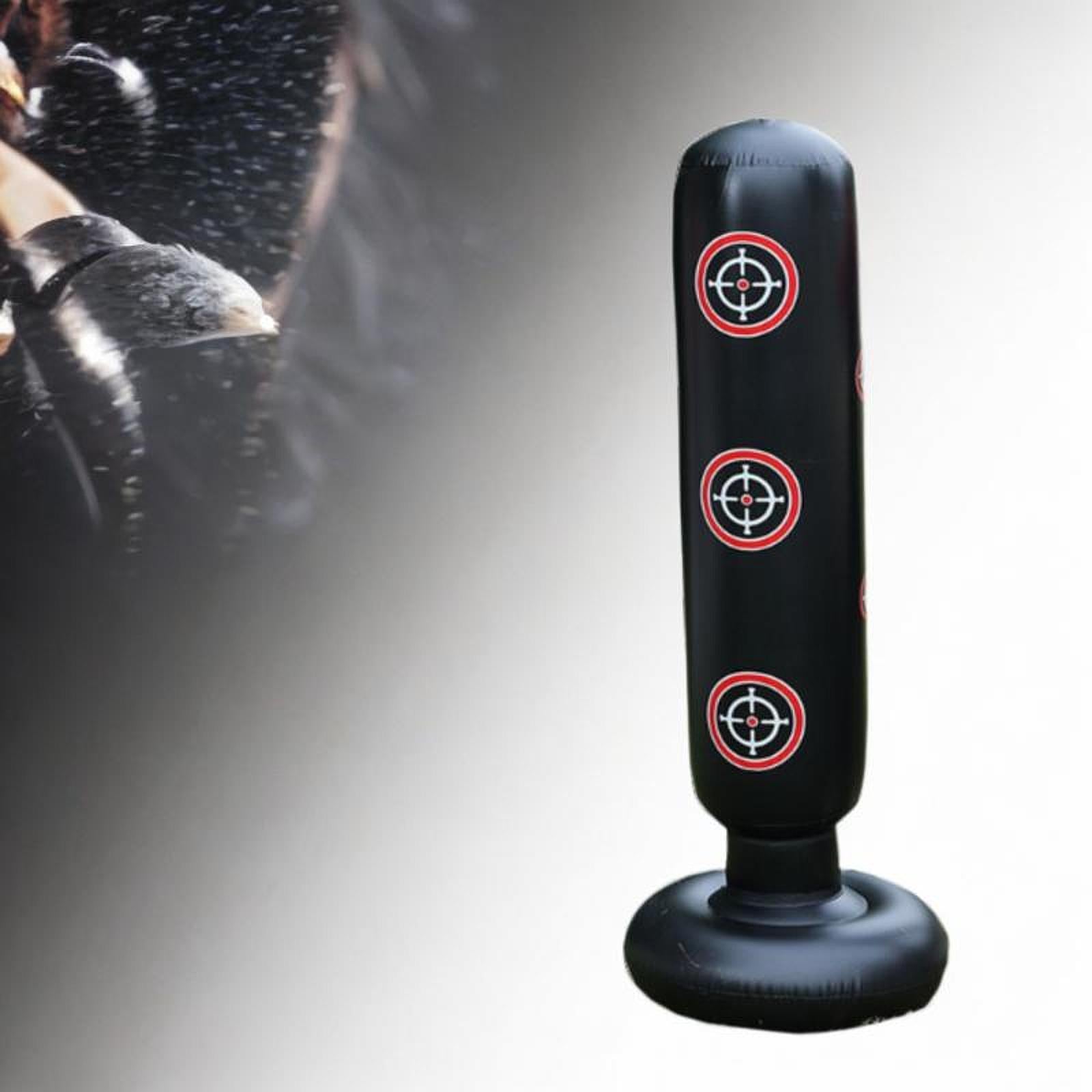 Inflatable Punch Bag Punchbag for Karate Practicing Indoor Outdoor Women Men Black