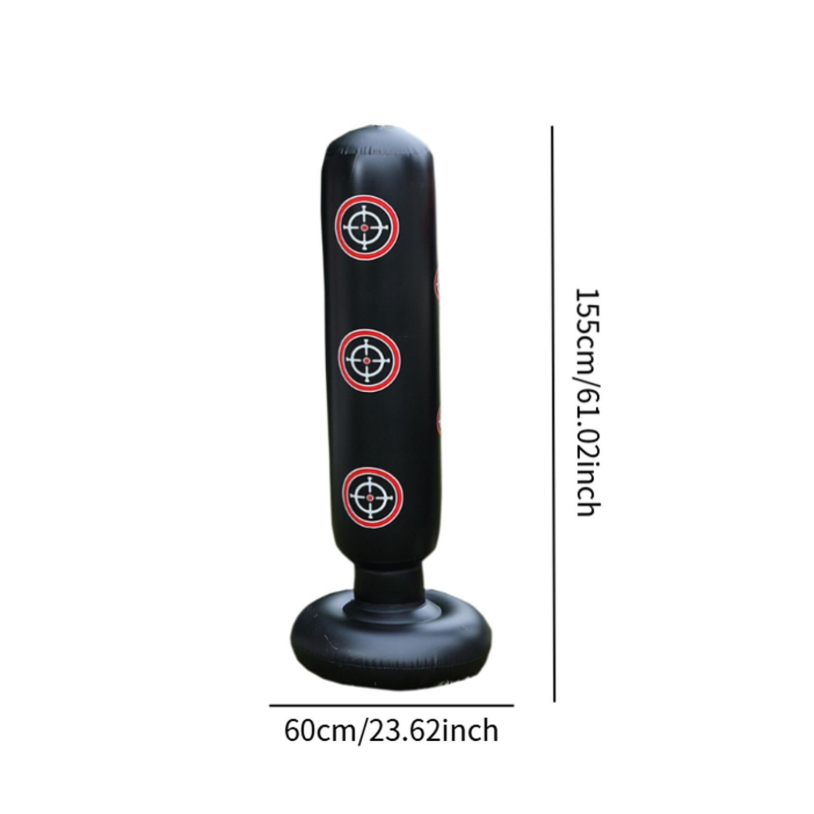 Inflatable Punch Bag Punchbag for Karate Practicing Indoor Outdoor Women Men Black