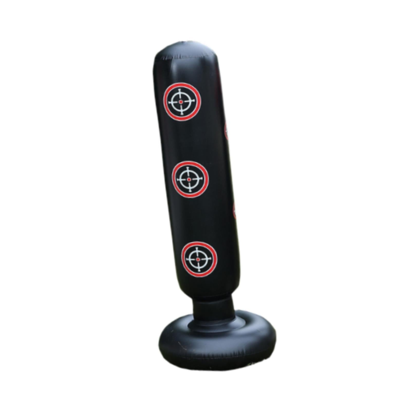 Inflatable Punch Bag Punchbag for Karate Practicing Indoor Outdoor Women Men Black
