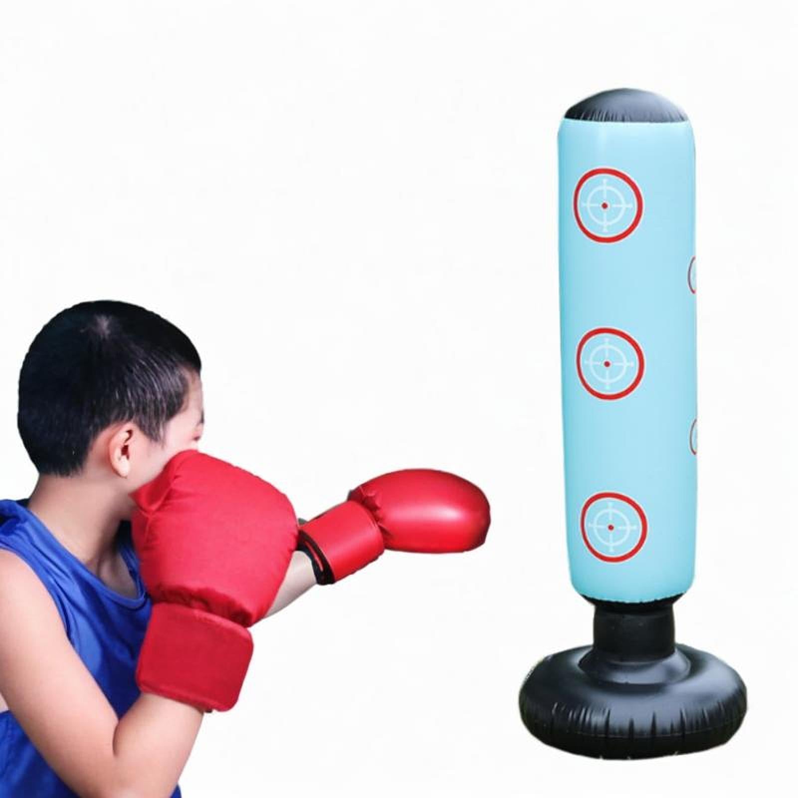 Inflatable Punch Bag Punchbag for Karate Practicing Indoor Outdoor Women Men Blue