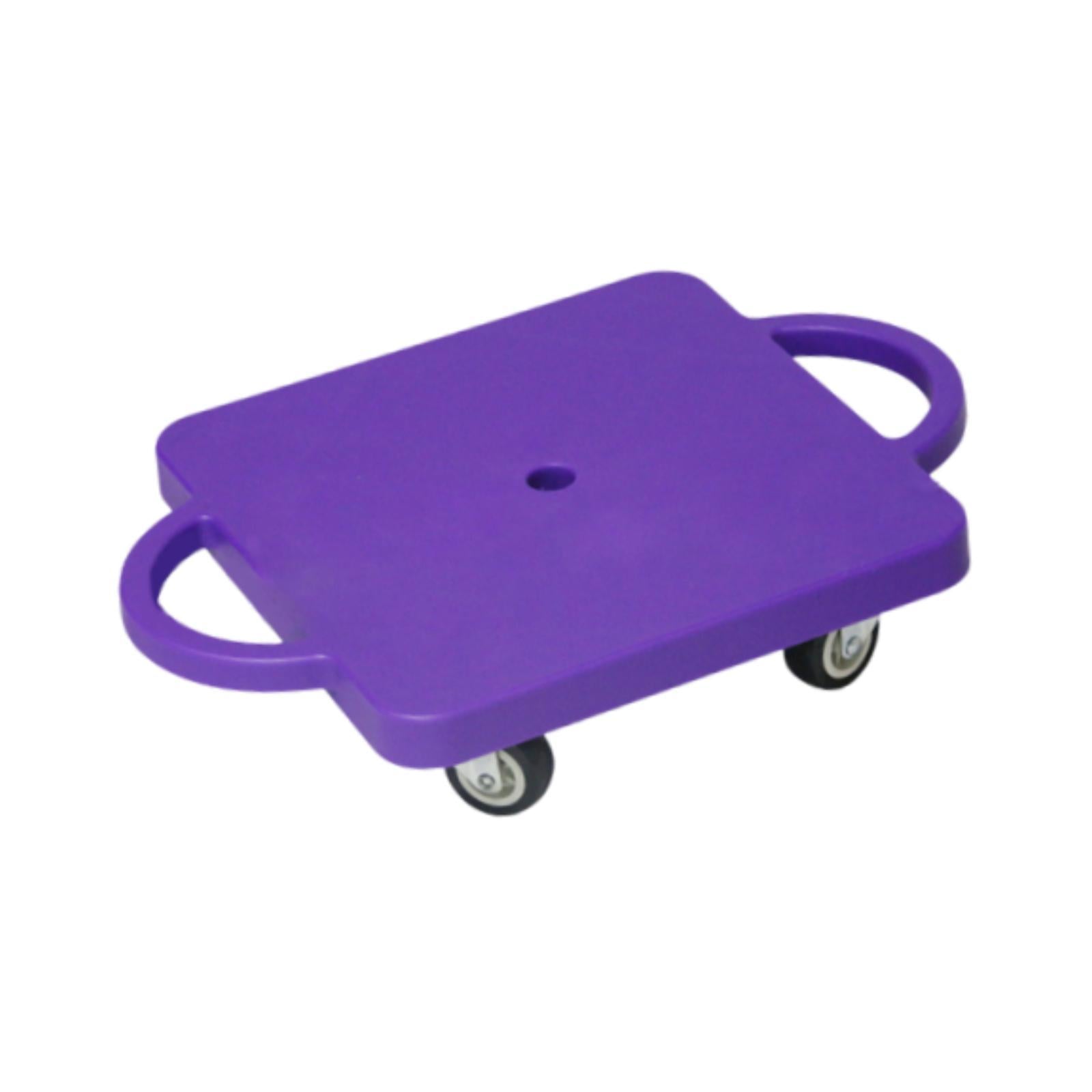 Floor Scooter Board with Handles Play Equipment Gross Motor Toy with Casters Violet