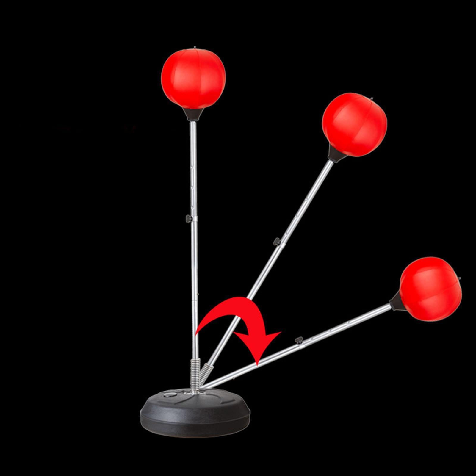 Punching Bag with Stand Stand up Sandbag Focus Reflex Ball Adjustable Height Red for Kids