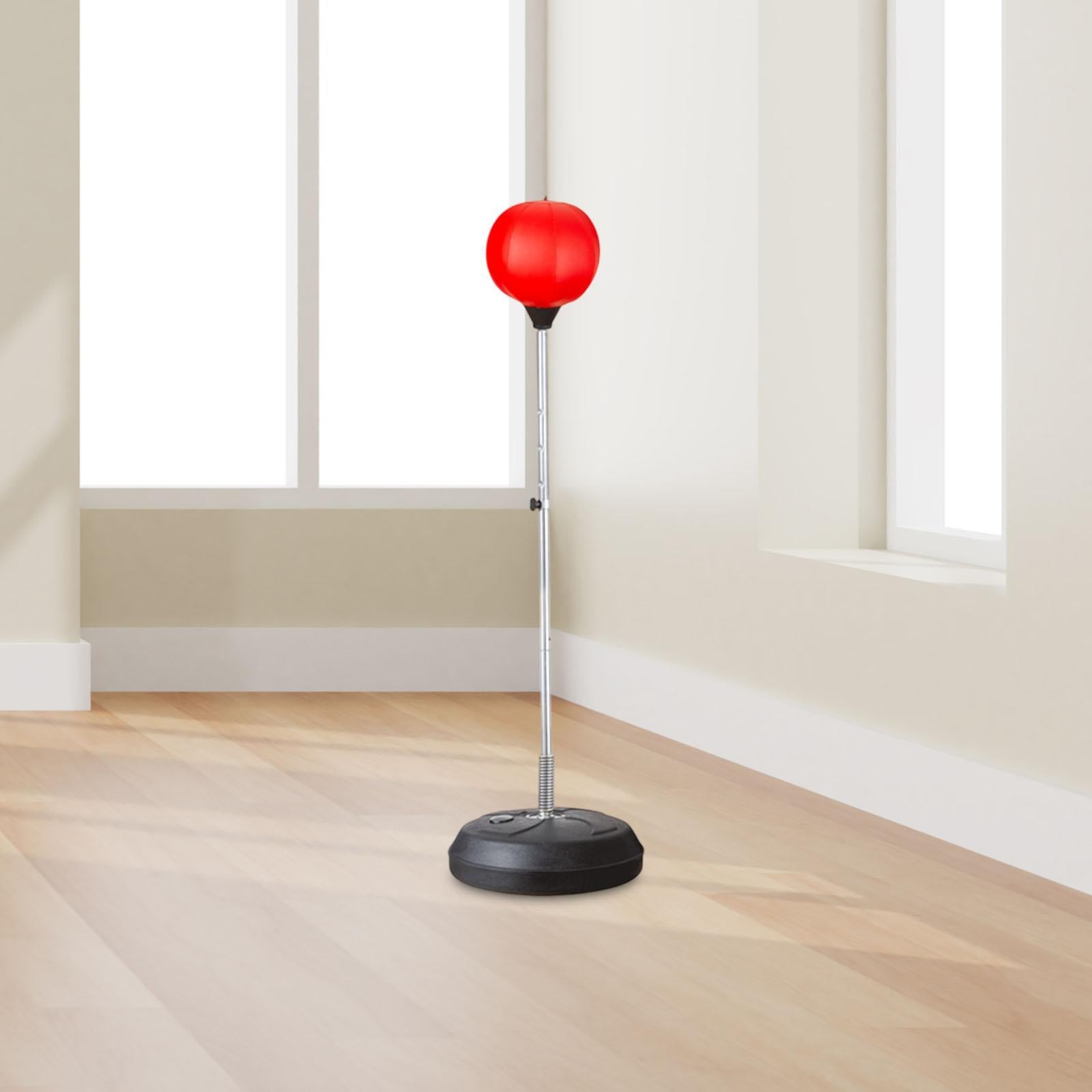 Punching Bag with Stand Stand up Sandbag Focus Reflex Ball Adjustable Height Red for Kids