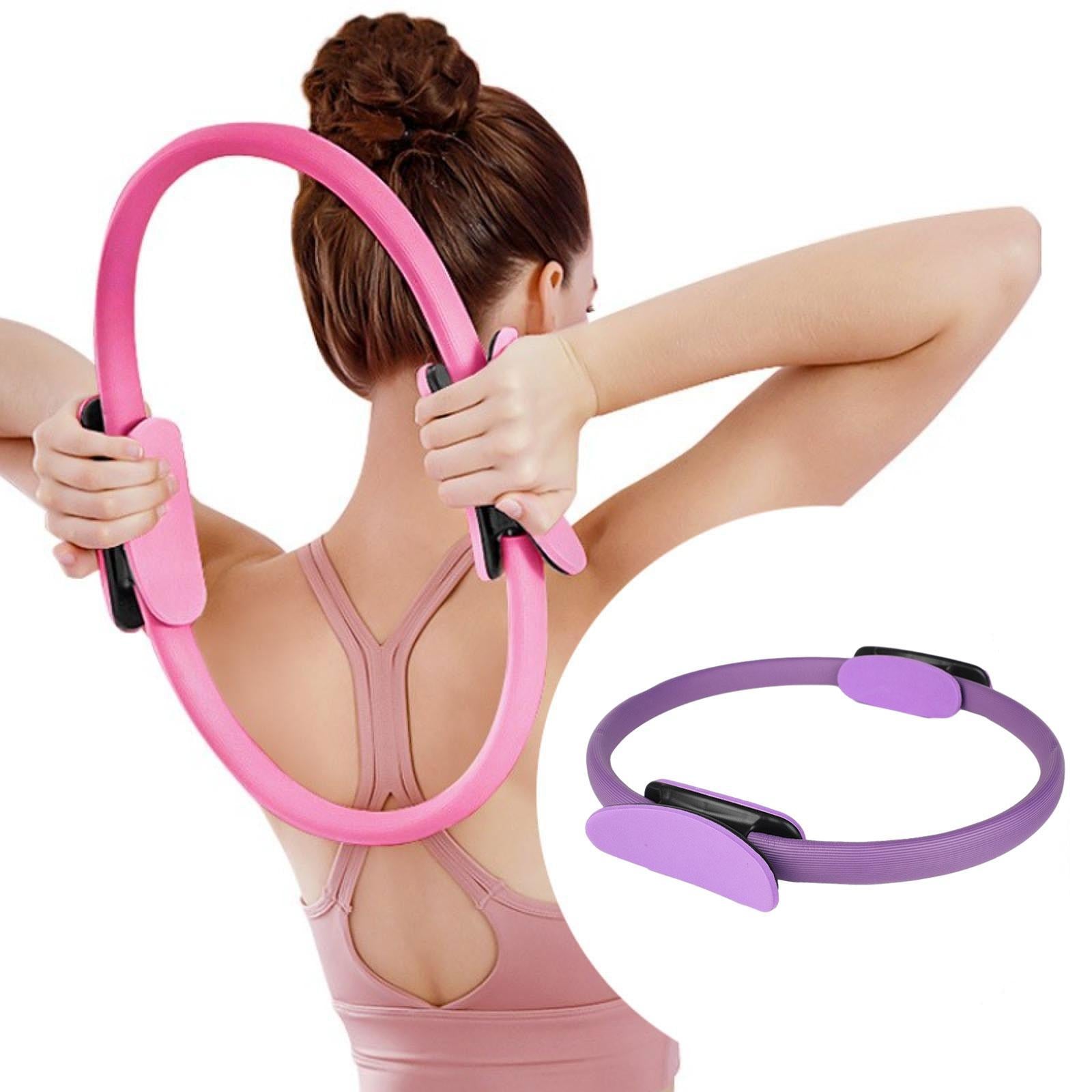 Pilates Ring Circle Workout for Women Men for Back Abdominal Muscle Shoulder Purple
