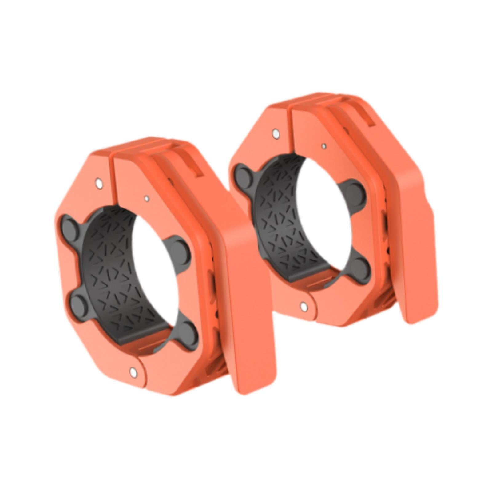 2 Pieces Barbell Collars Barbell Lock Collar Clips for Home Gym Dumbbell Bar Orange