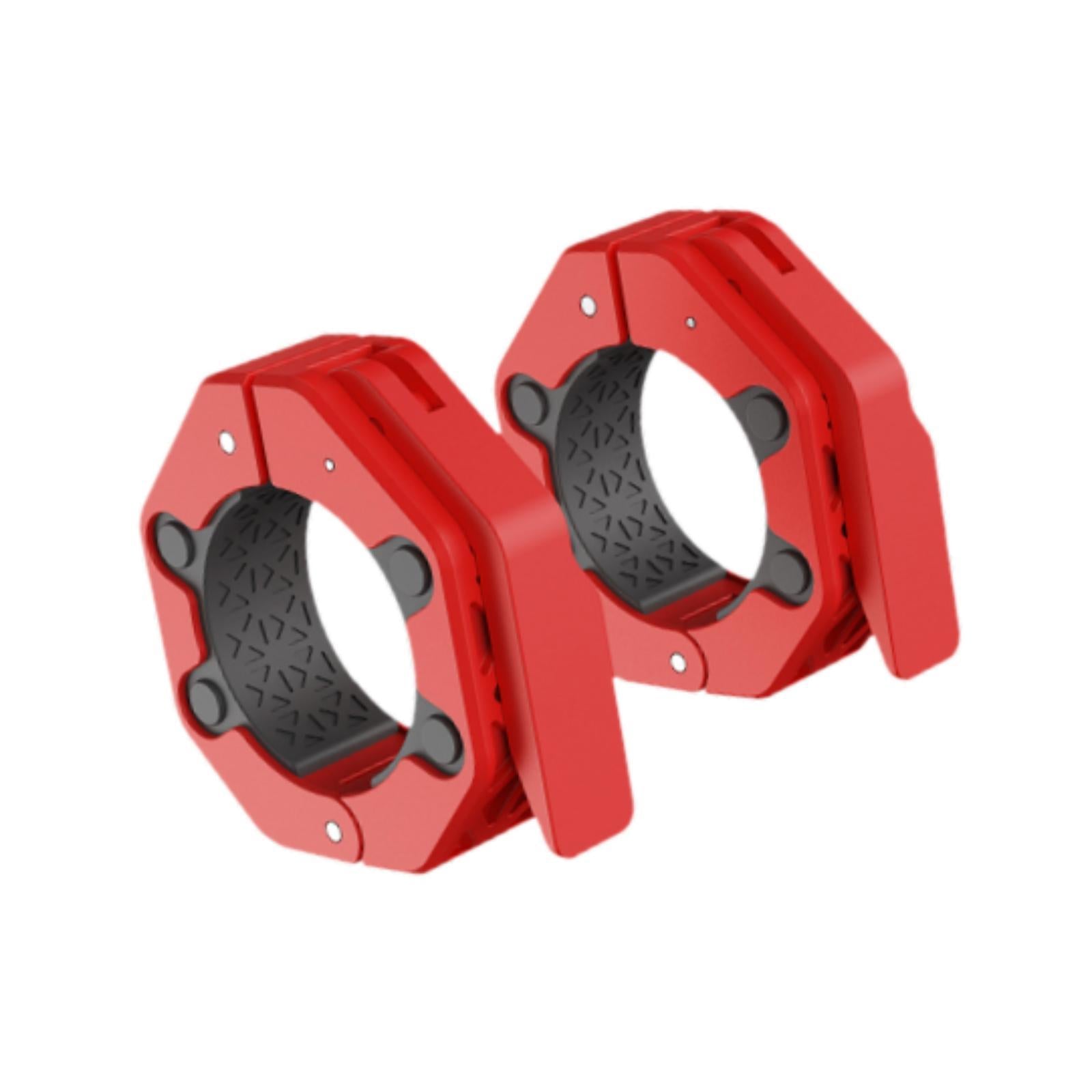 2 Pieces Barbell Collars Barbell Lock Collar Clips for Home Gym Dumbbell Bar Red