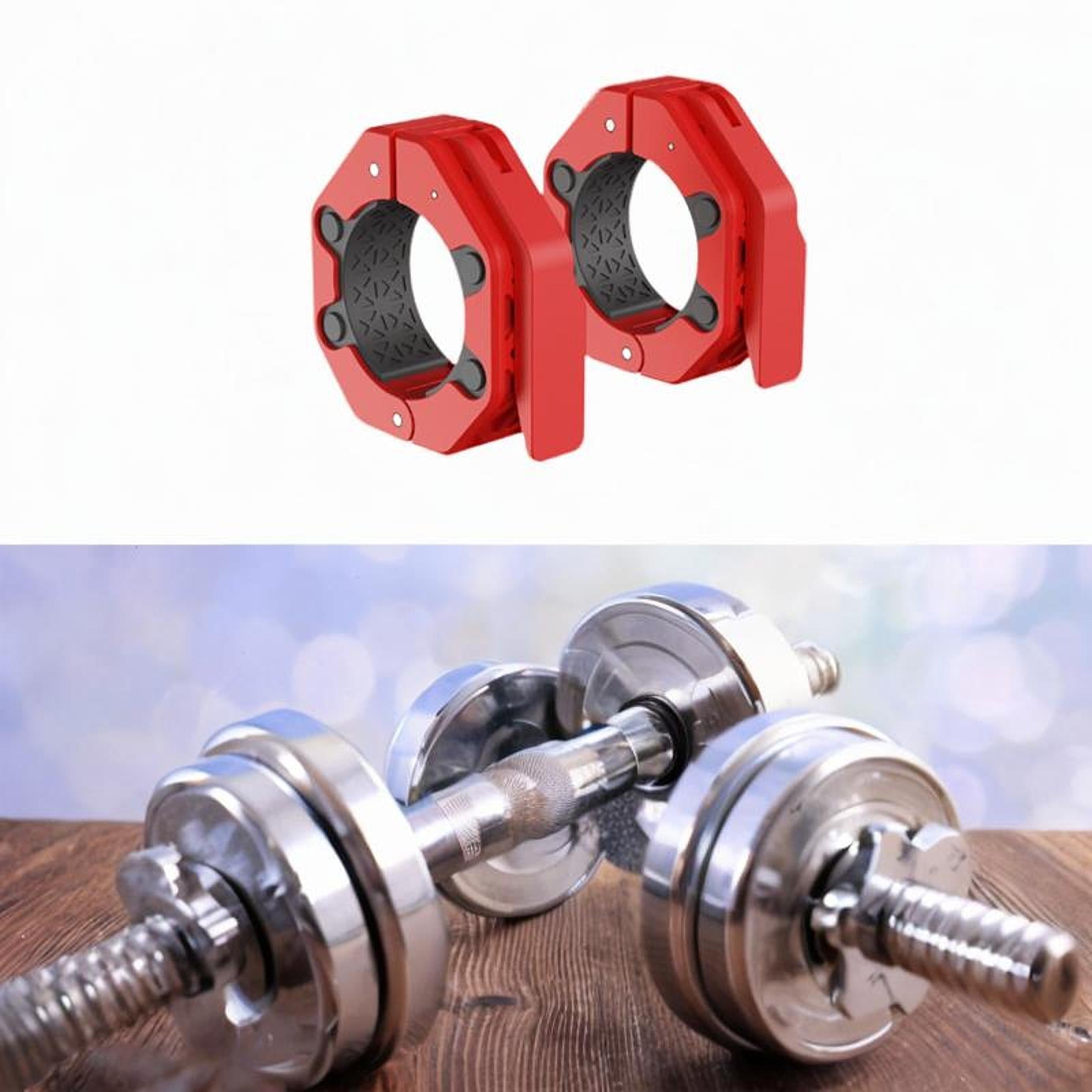 2 Pieces Barbell Collars Barbell Lock Collar Clips for Home Gym Dumbbell Bar Red