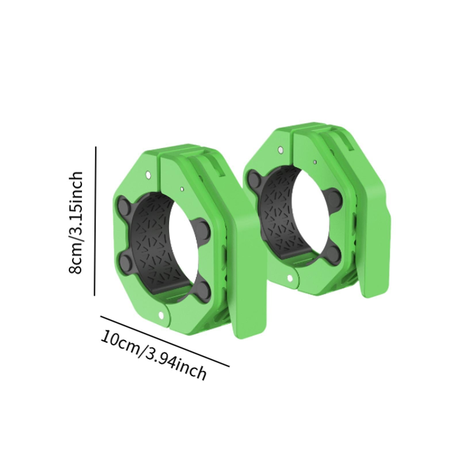 2 Pieces Barbell Collars Barbell Lock Collar Clips for Home Gym Dumbbell Bar Green