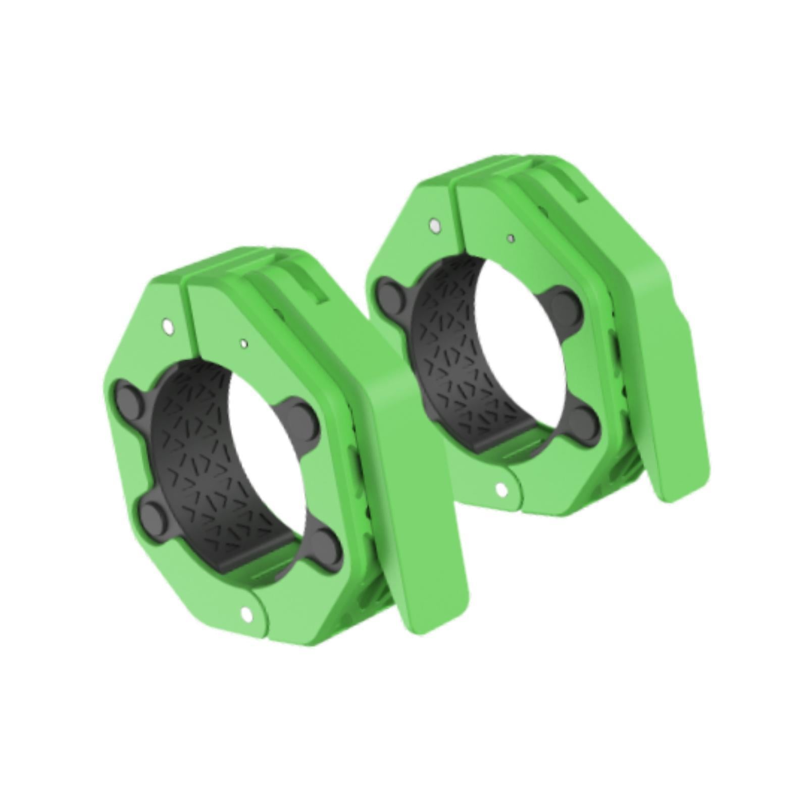 2 Pieces Barbell Collars Barbell Lock Collar Clips for Home Gym Dumbbell Bar Green