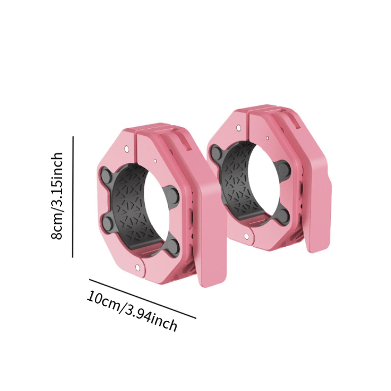 2 Pieces Barbell Collars Barbell Lock Collar Clips for Home Gym Dumbbell Bar Pink