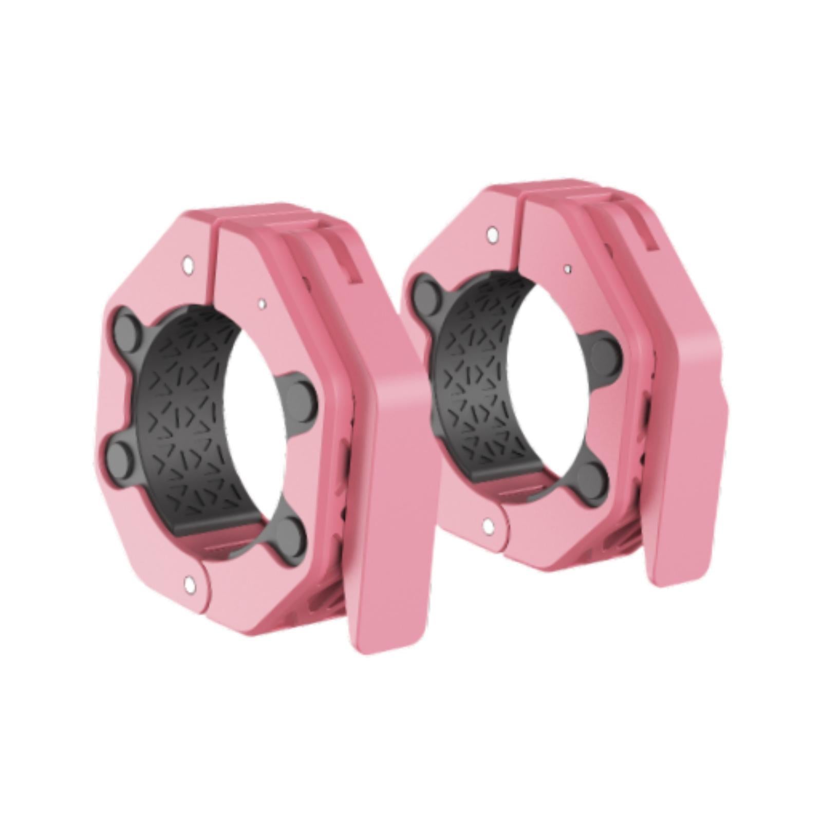 2 Pieces Barbell Collars Barbell Lock Collar Clips for Home Gym Dumbbell Bar Pink